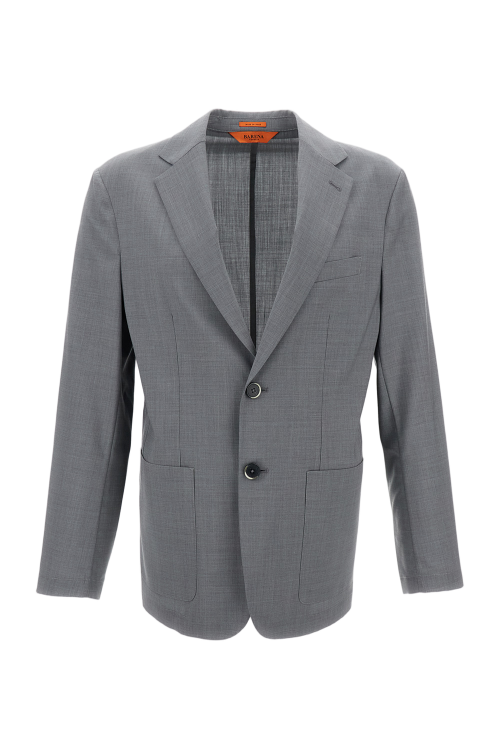 Single-Breasted Wool Jacket with Classic Fit