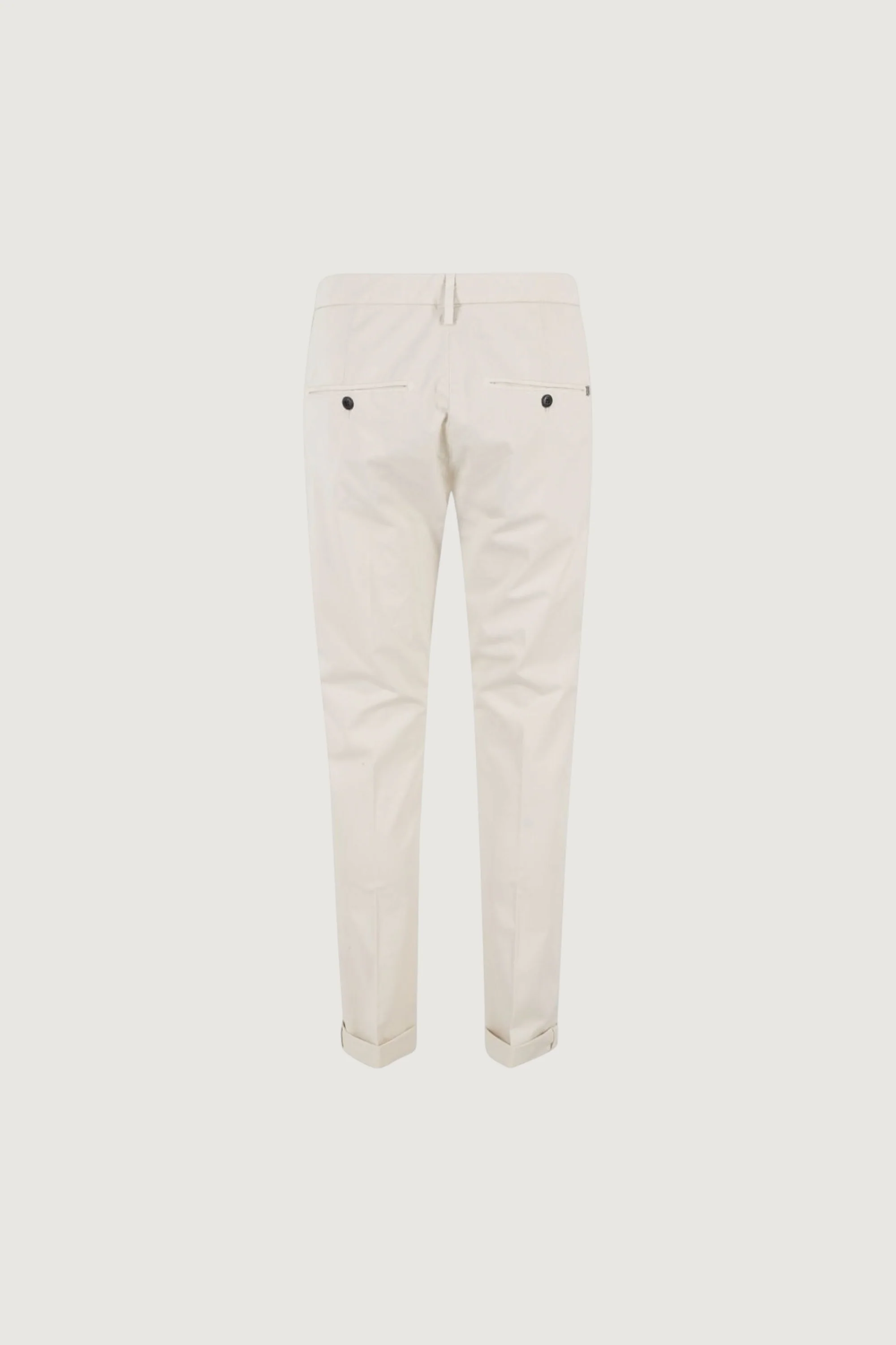 Cropped Slim-Fit Jeans in Light Beige