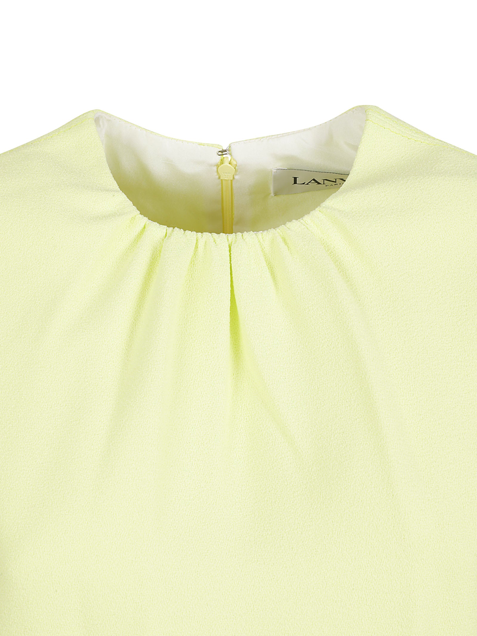 Flowing Yellow Dress with Elegant Draping
