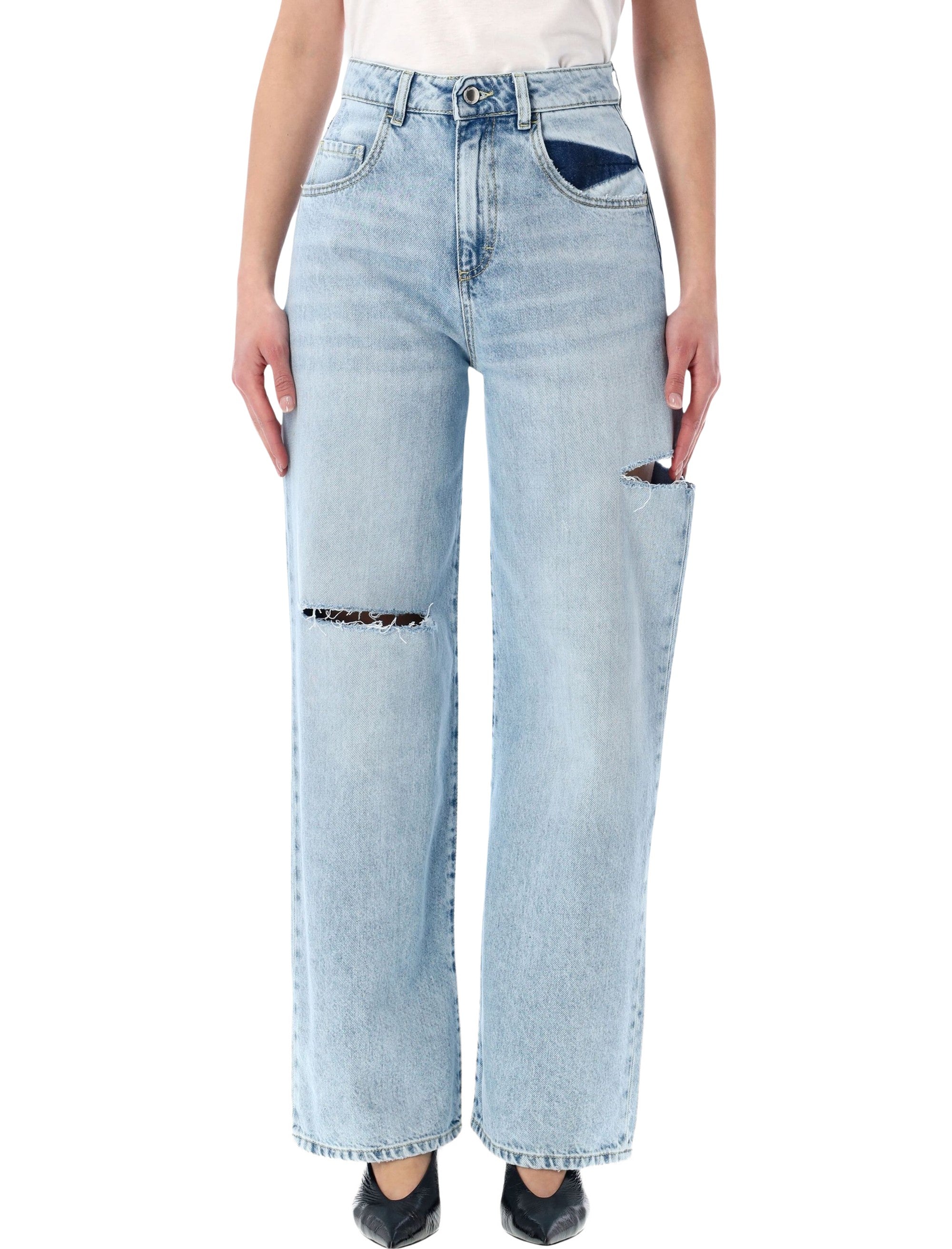 Poppy Wide-Leg Cotton Jeans