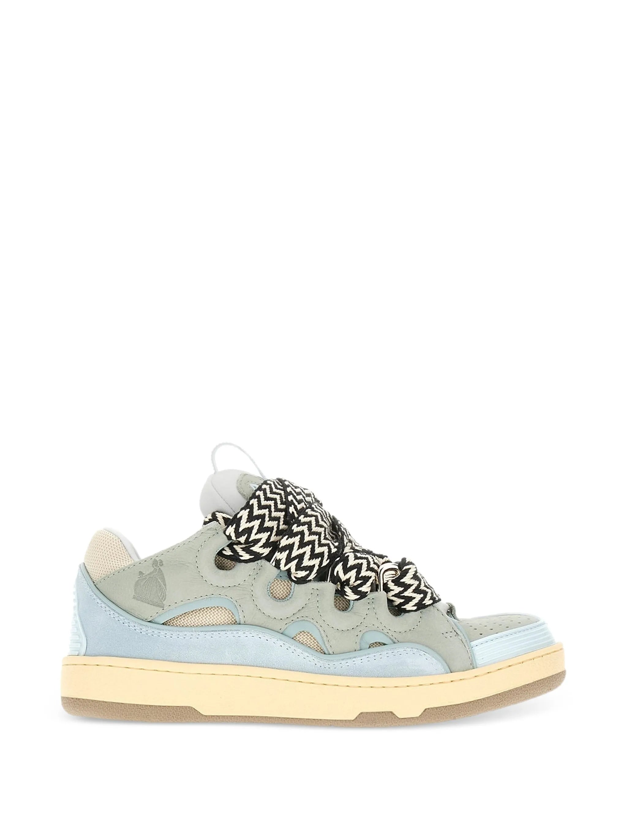 Blue/Grey Curb Sneakers Layered Calf Sneakers