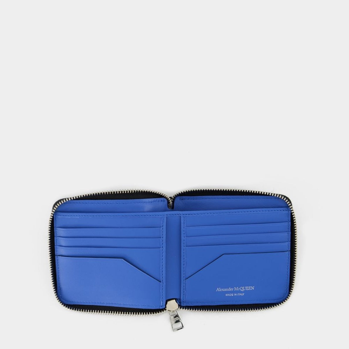 Zip Around Billfold Wallet - Black - Leather