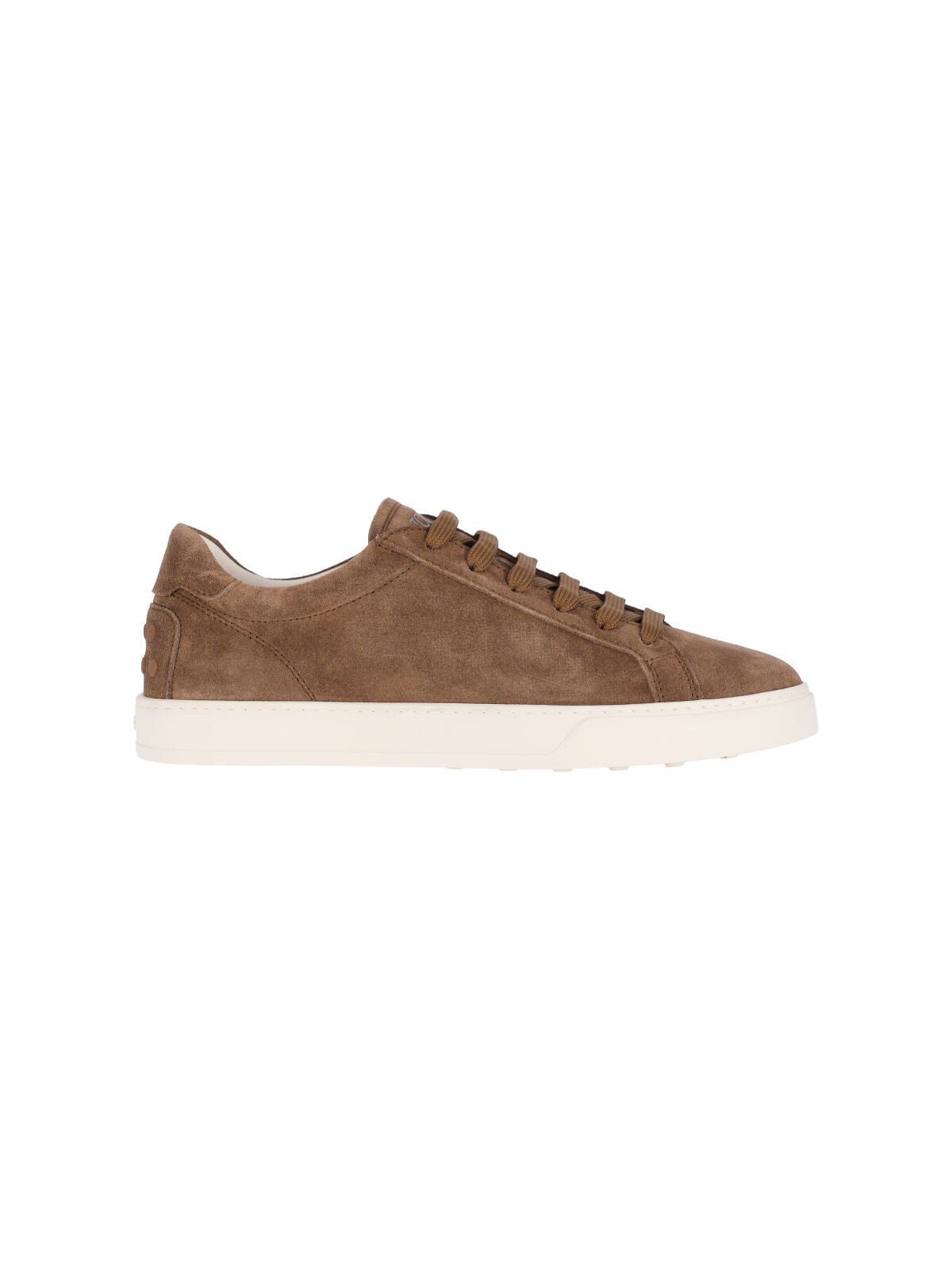 Brown Suede Sneakers with Rounded Toe