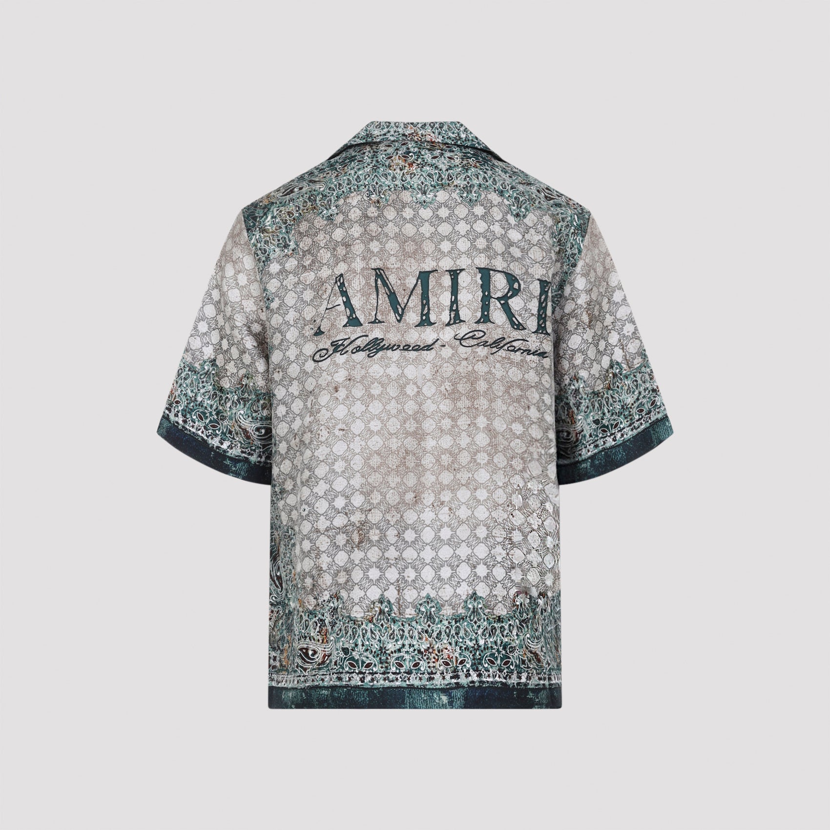 Silk Shirt With Intricate Paisley And Geometric Pattern