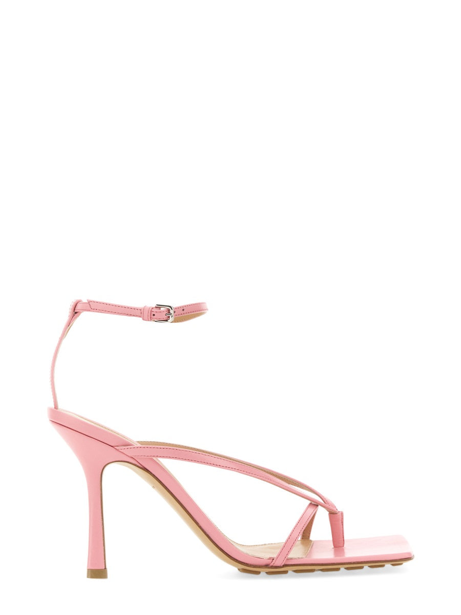 Lambskin Stretch Sandal with Adjustable Buckle