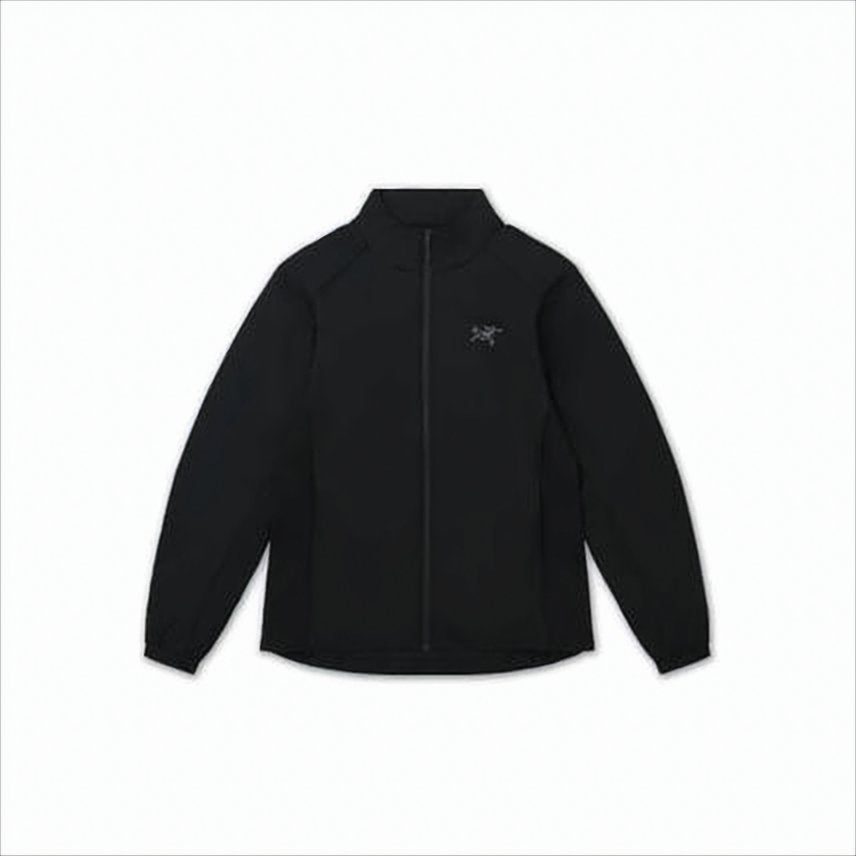 Black Full-Zip Jacket With High Collar