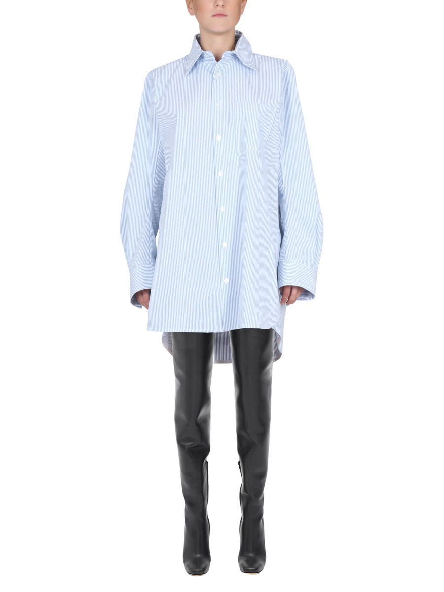 Shirt with Unique Curved Back Design