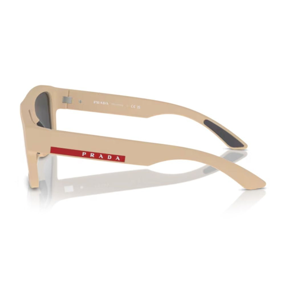 Ps 04Zs Rectangular Beige Nylon Fiber Sunglasses