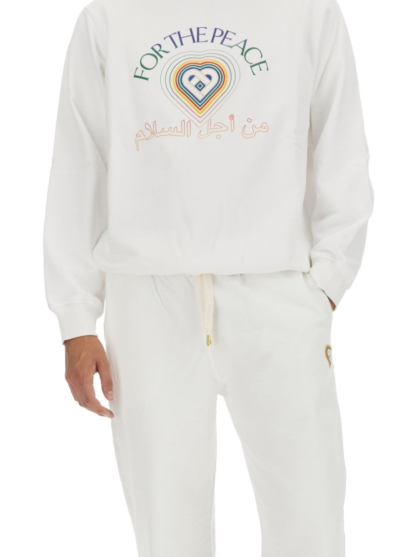 Regular Fit White Sweatshirt