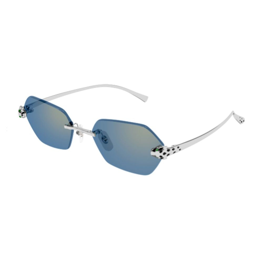 Geometric Rimless Sunglasses With Panthère Details