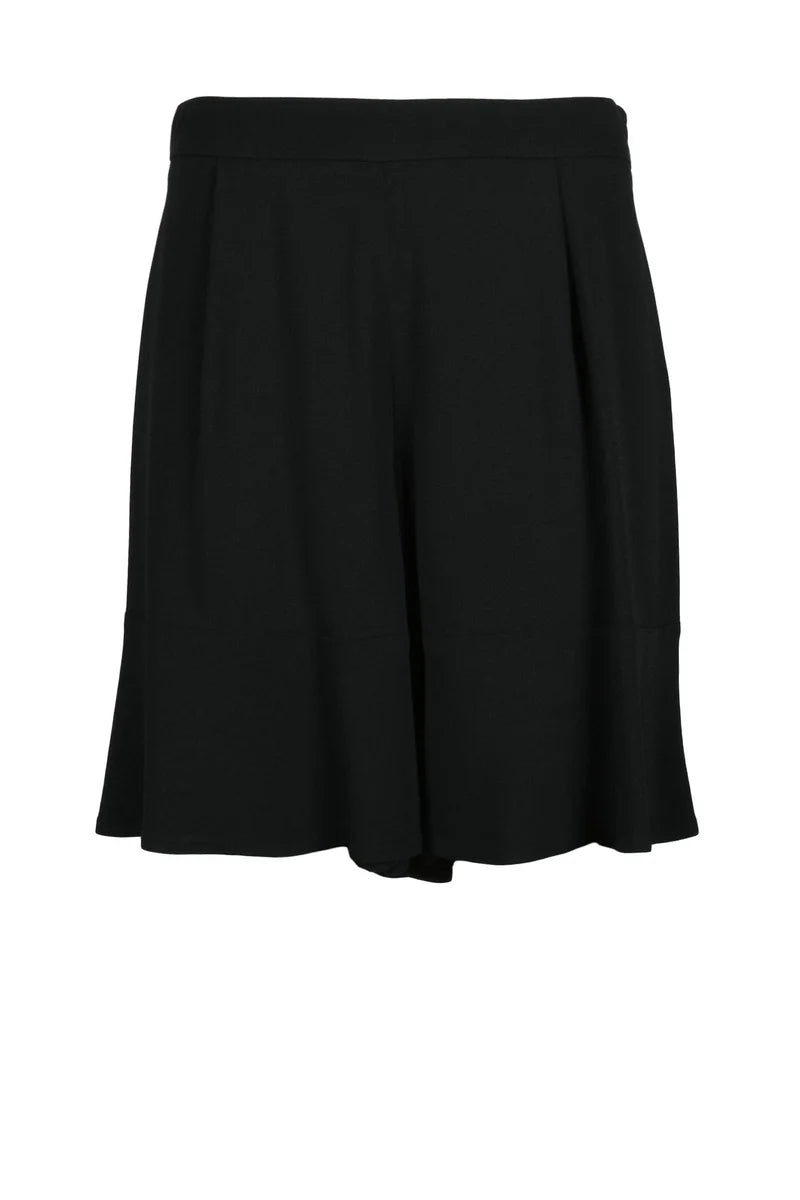 Black Acetate/Viscose Bermuda Shorts