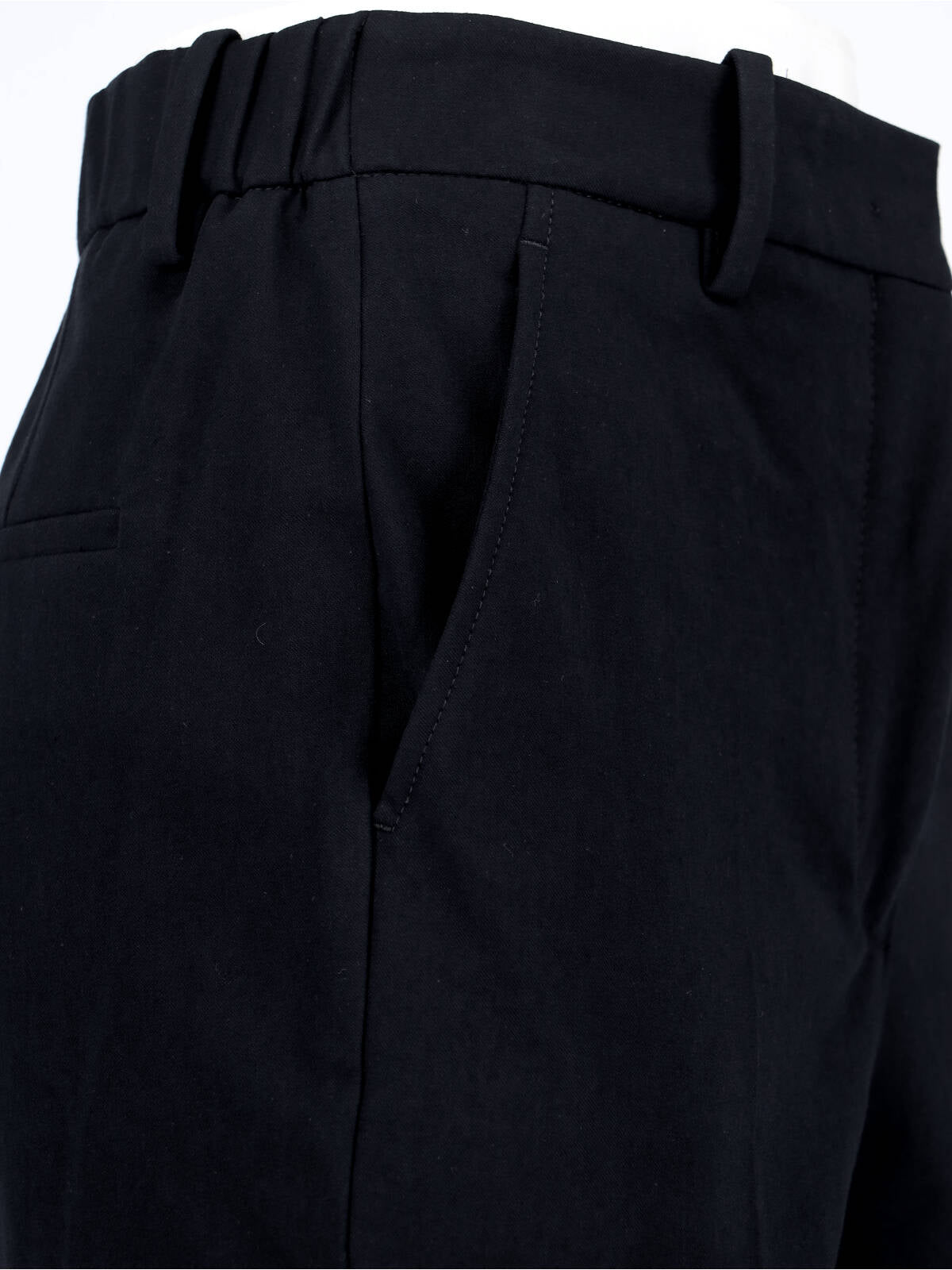 Silk Blend Trousers – Black