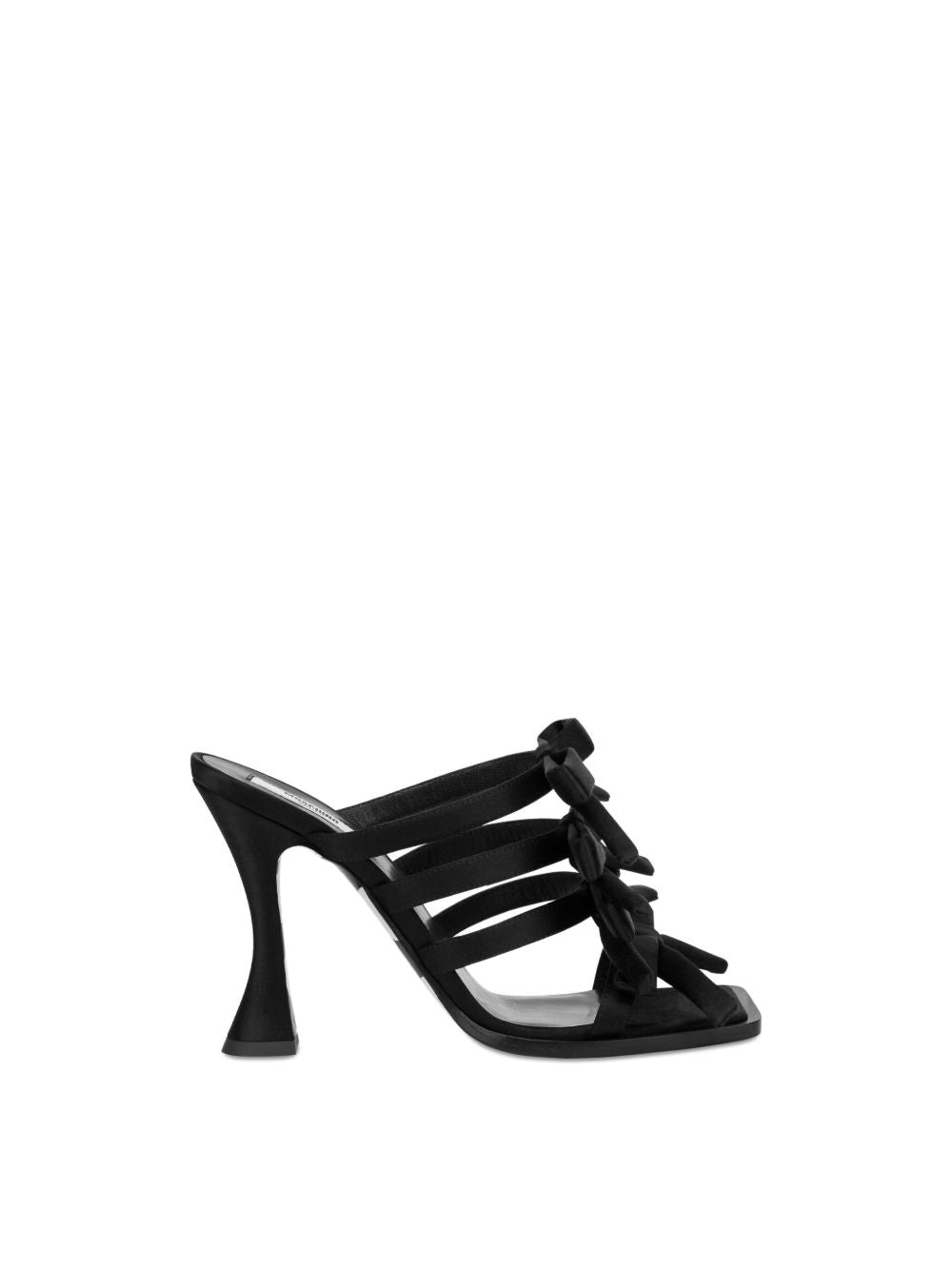 Sculpted Heel Sandals with Bow Detail