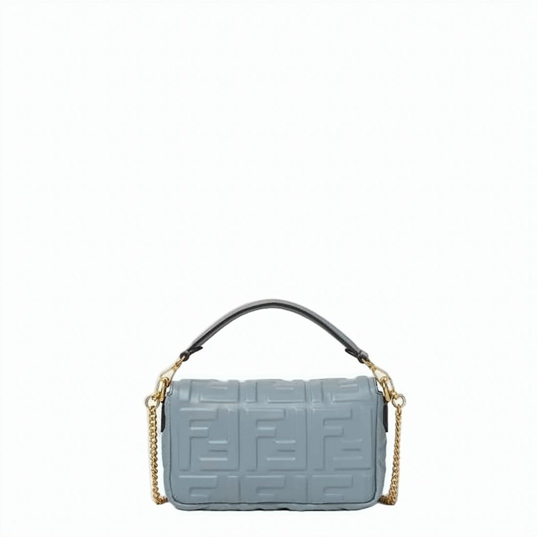 Structured Blue Calf Leather Mini Crossbody Bag