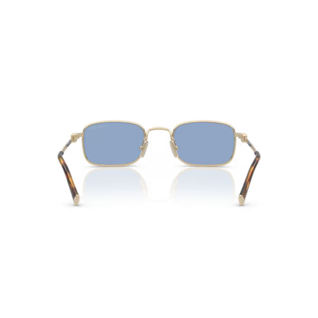 0mu A53s Rectangular Gold-tone Metal Sunglasses