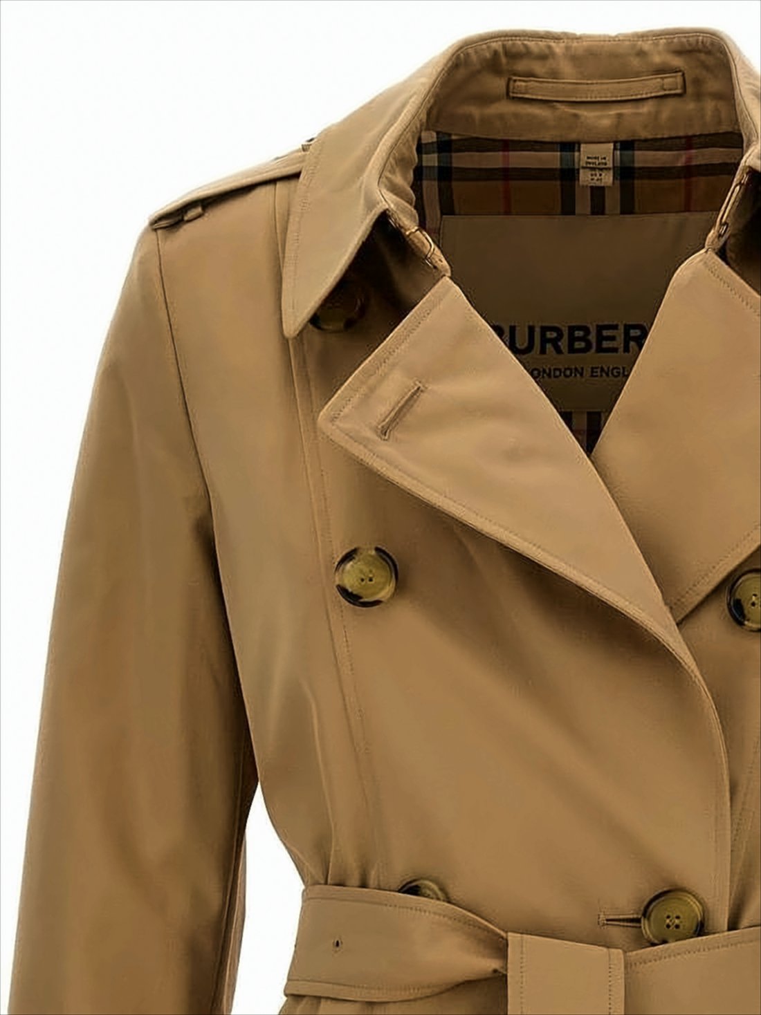Double-Breasted Cotton Trench Coat