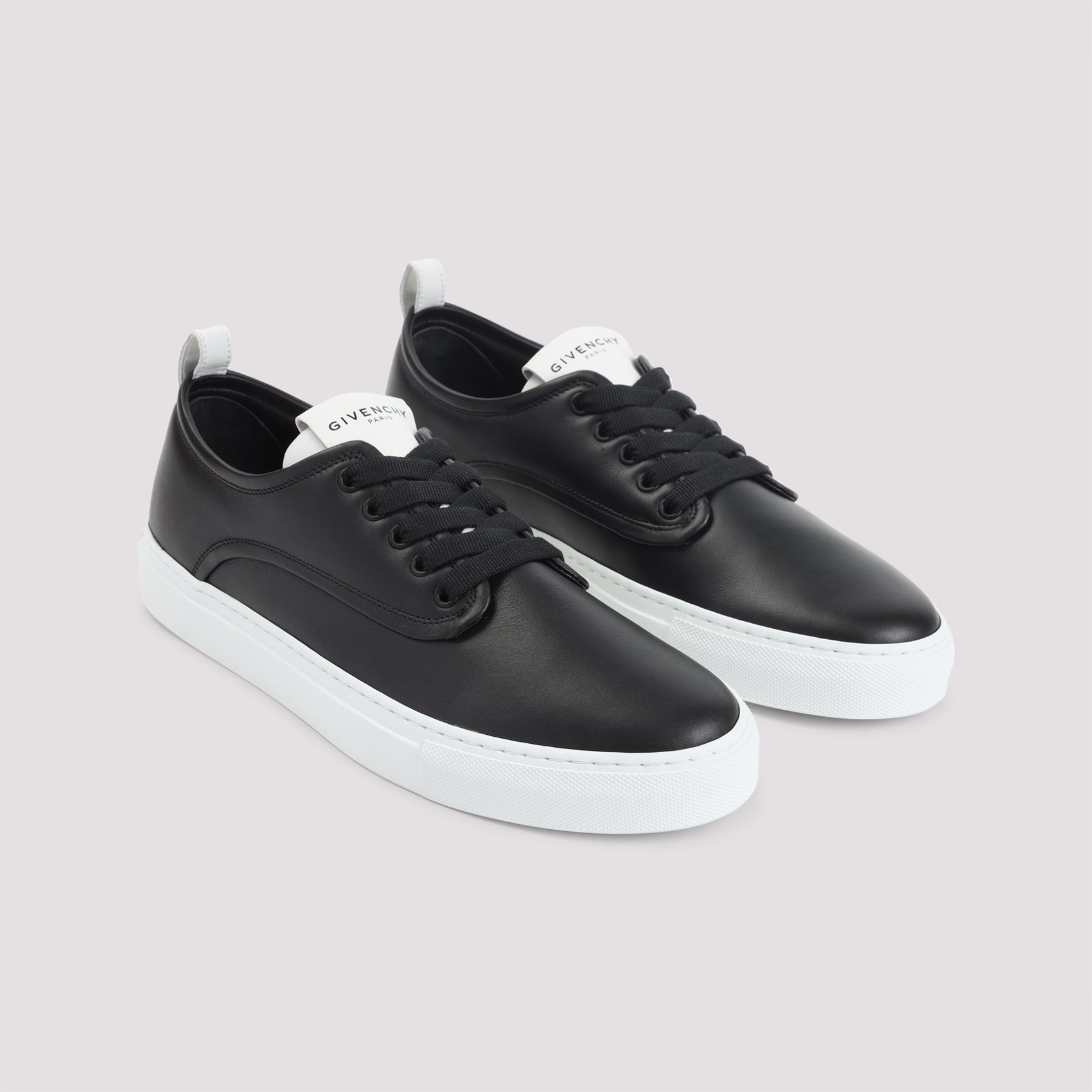 Calf Leather Sneakers with Contrasting Sole
