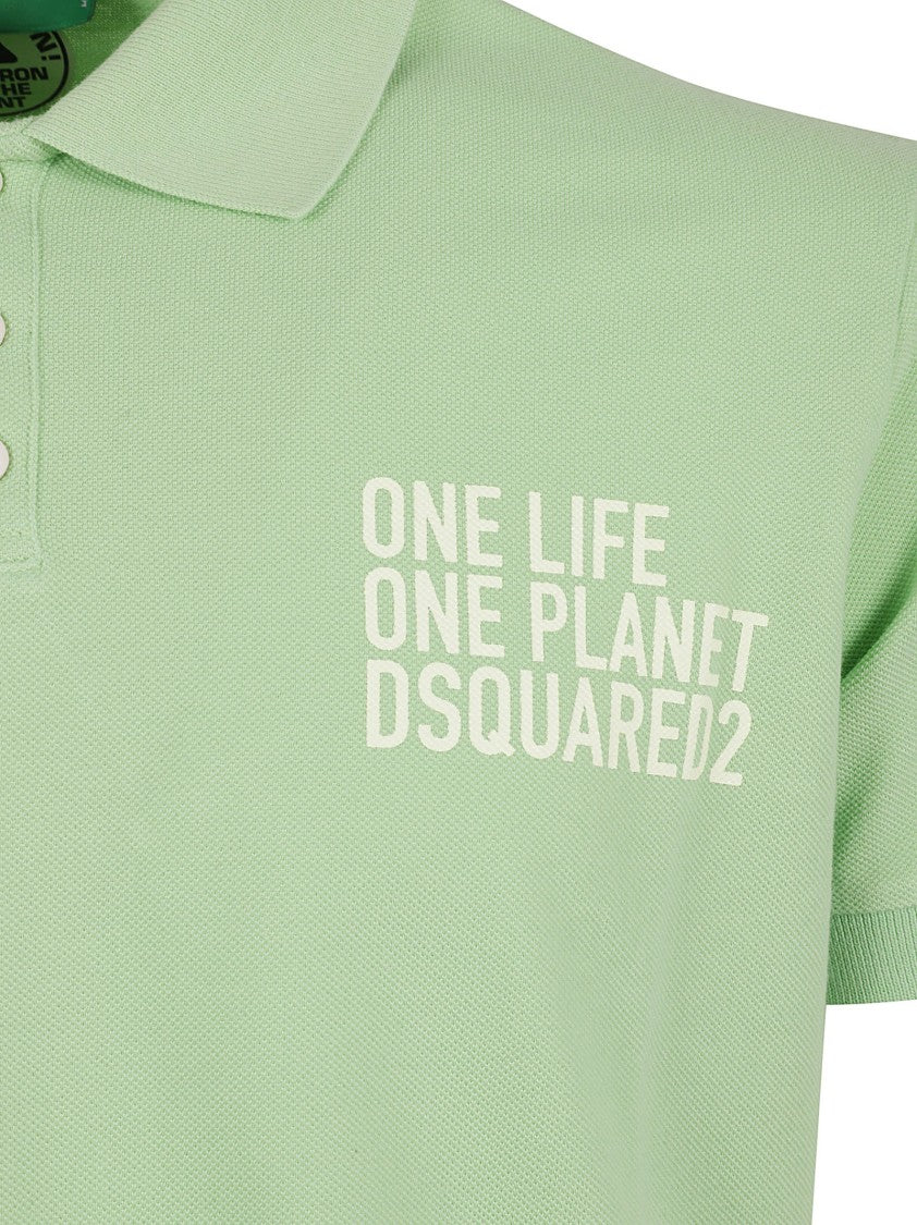 Green Polo Shirt With Classic Collar