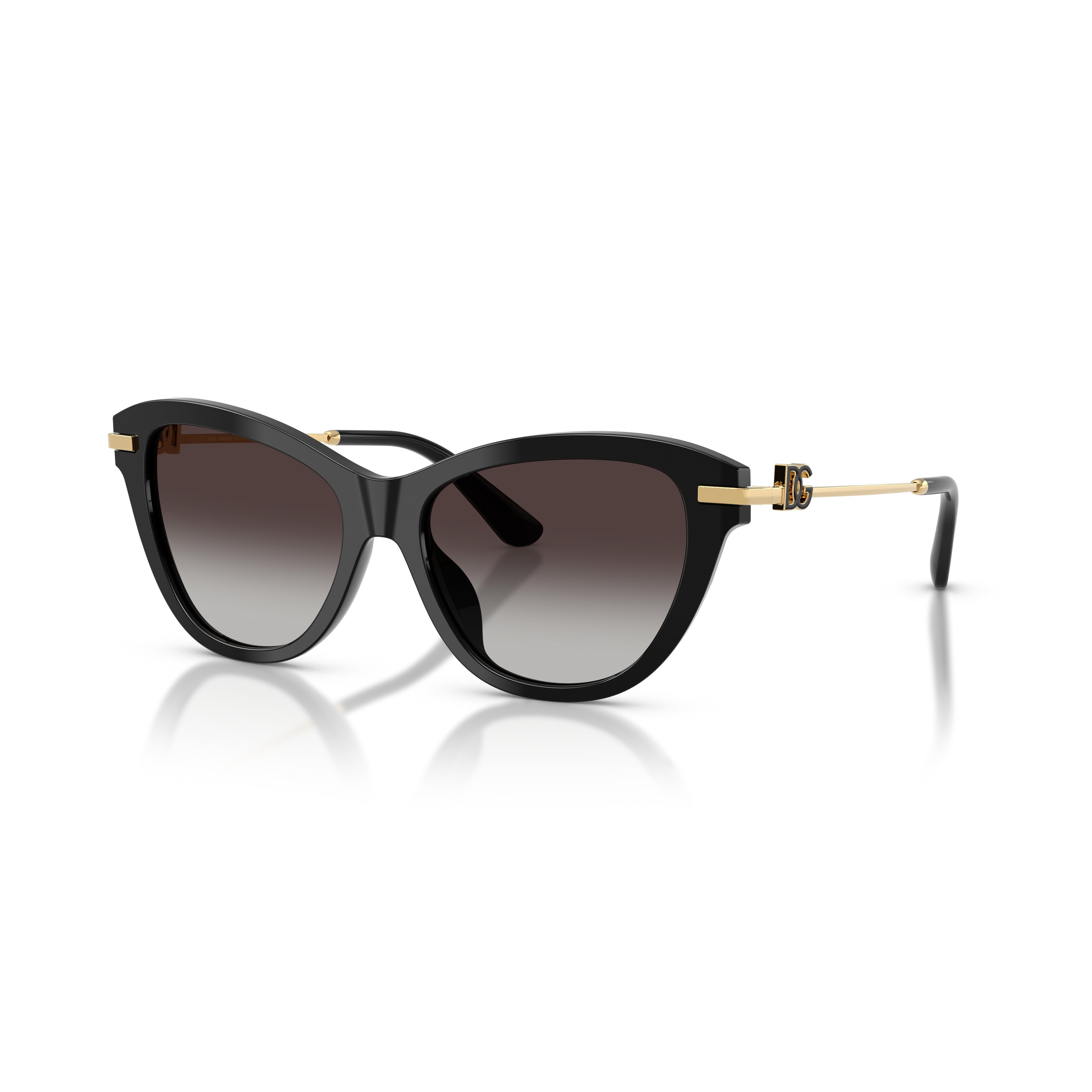 0dg4534 Cat-Eye Sunglasses with Glossy Black Frames