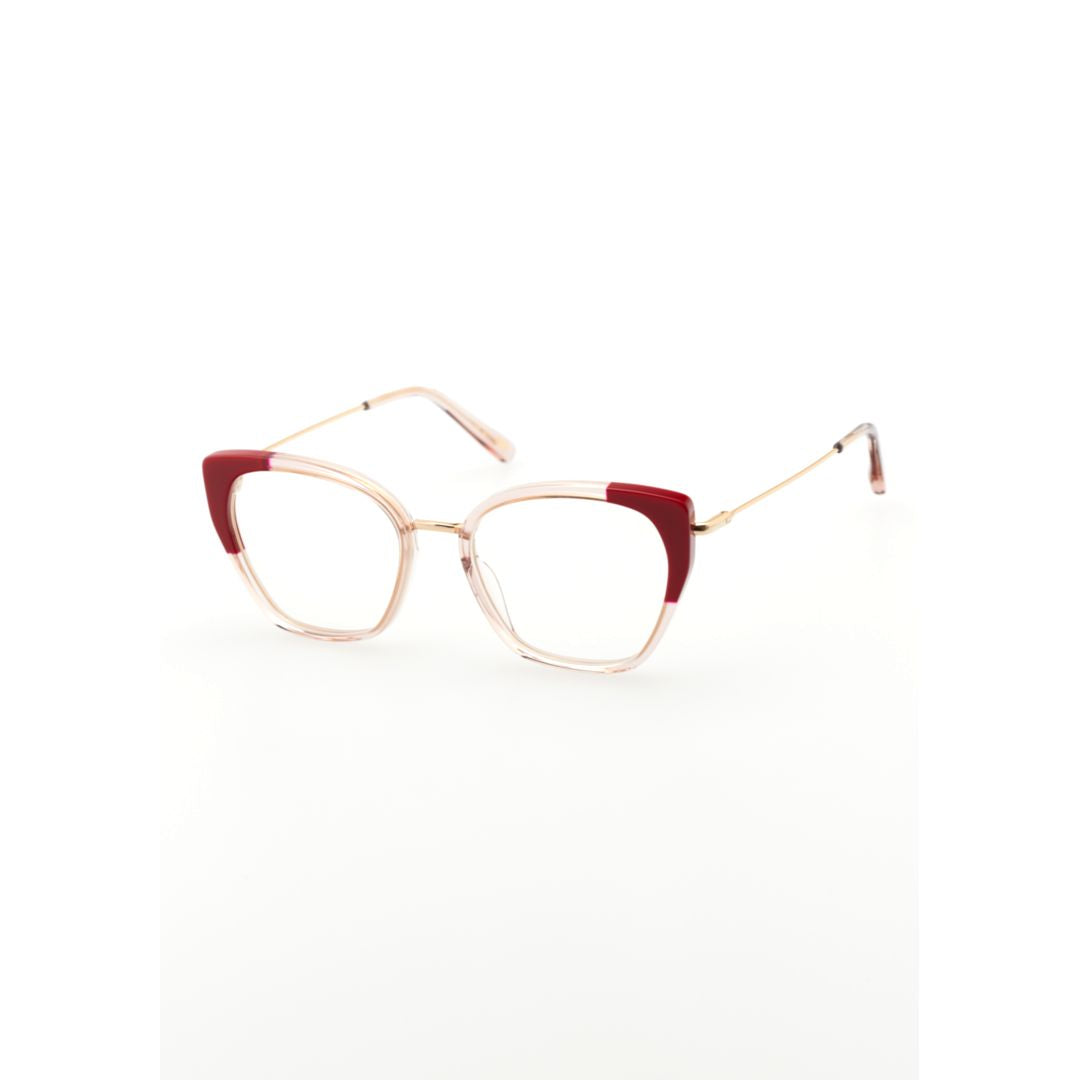 Steele Geometric Frame Sunglasses with Transparent