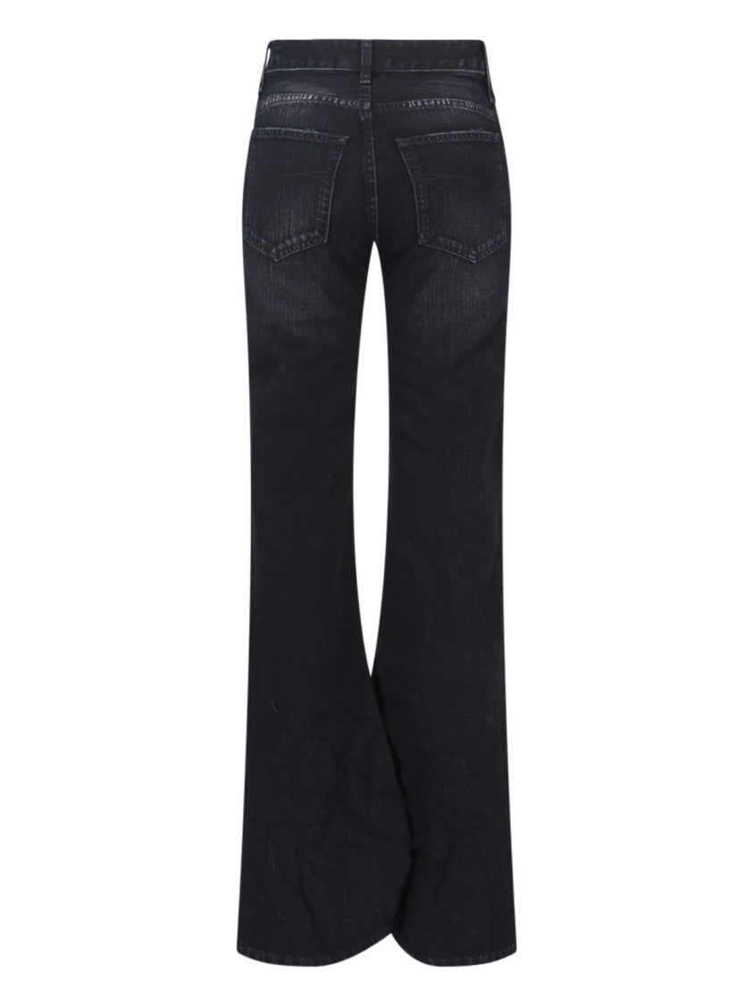 Wide-Leg Jeans – Black