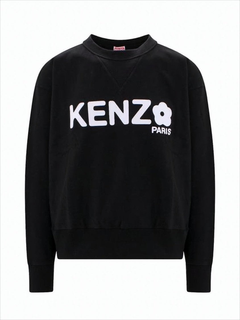 Long Sleeve Sweatshirt With Bold Floral Graphic