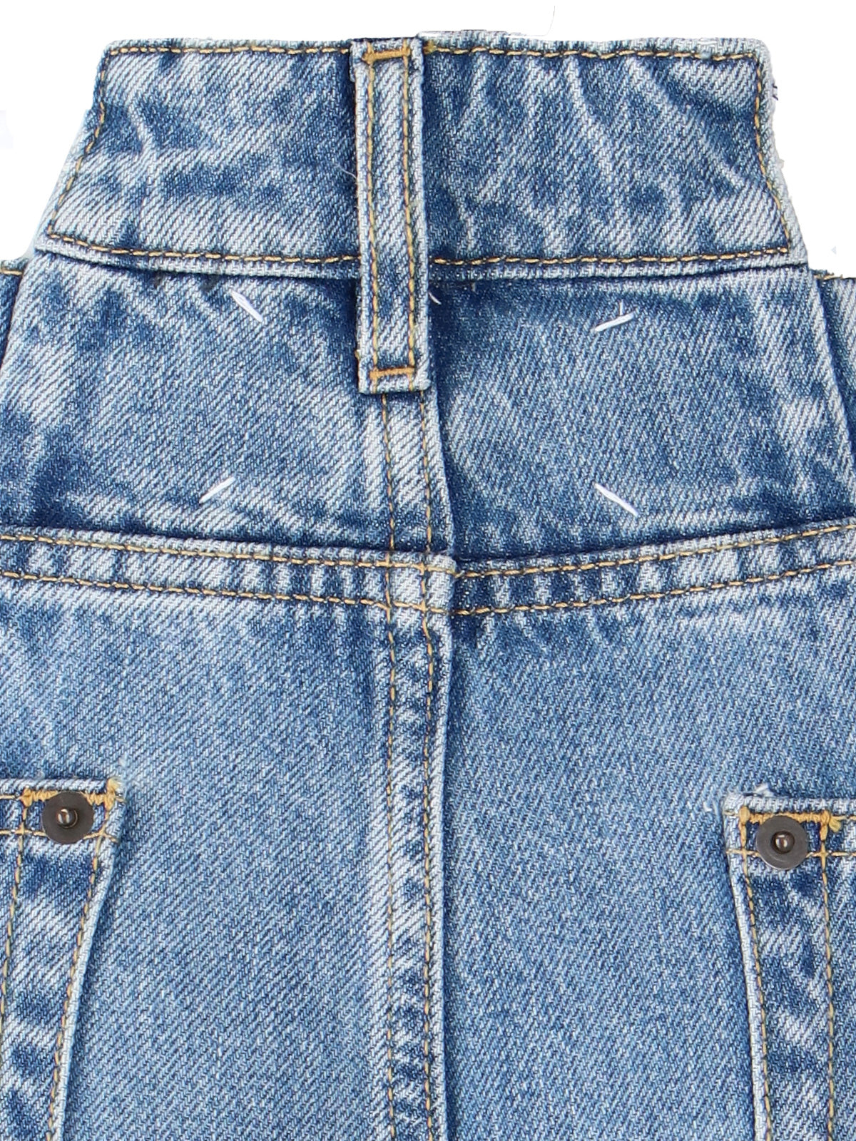 High-Waisted Cut-Out Wide-Leg Jeans