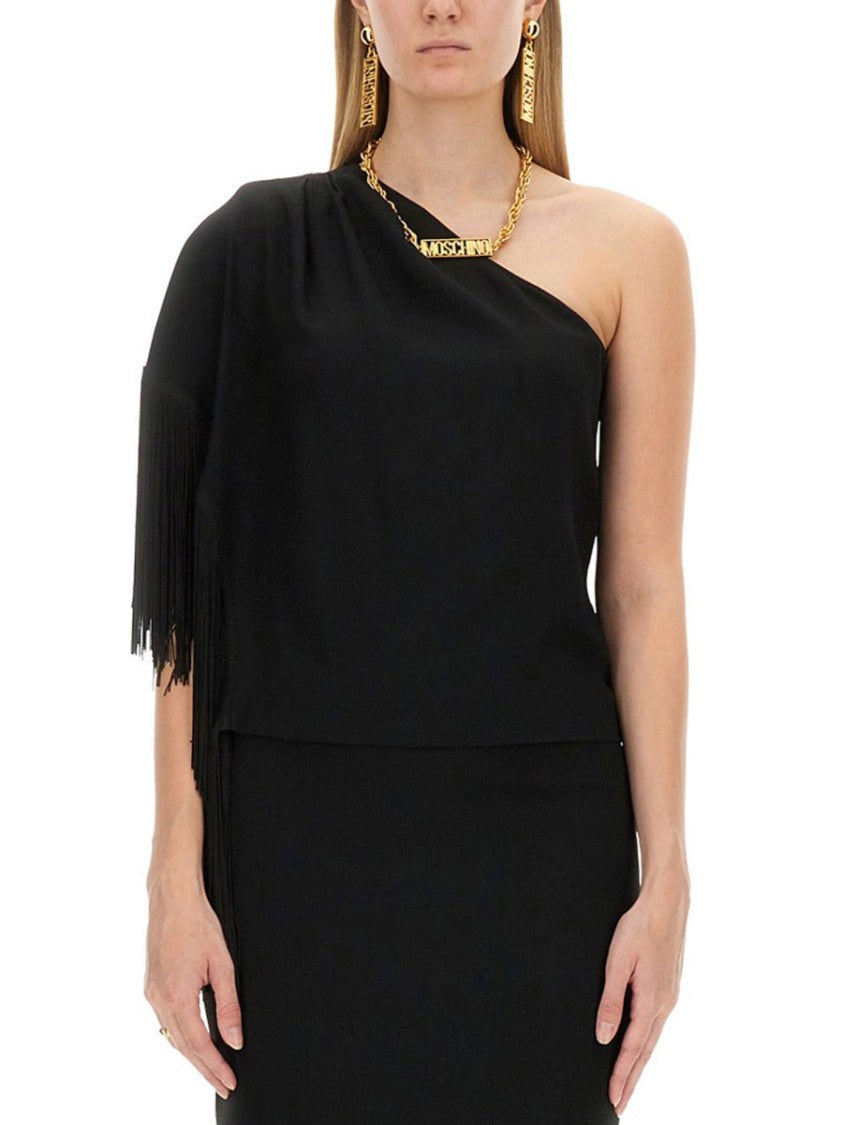 One-Piece Top With Fringed Shoulder Detail