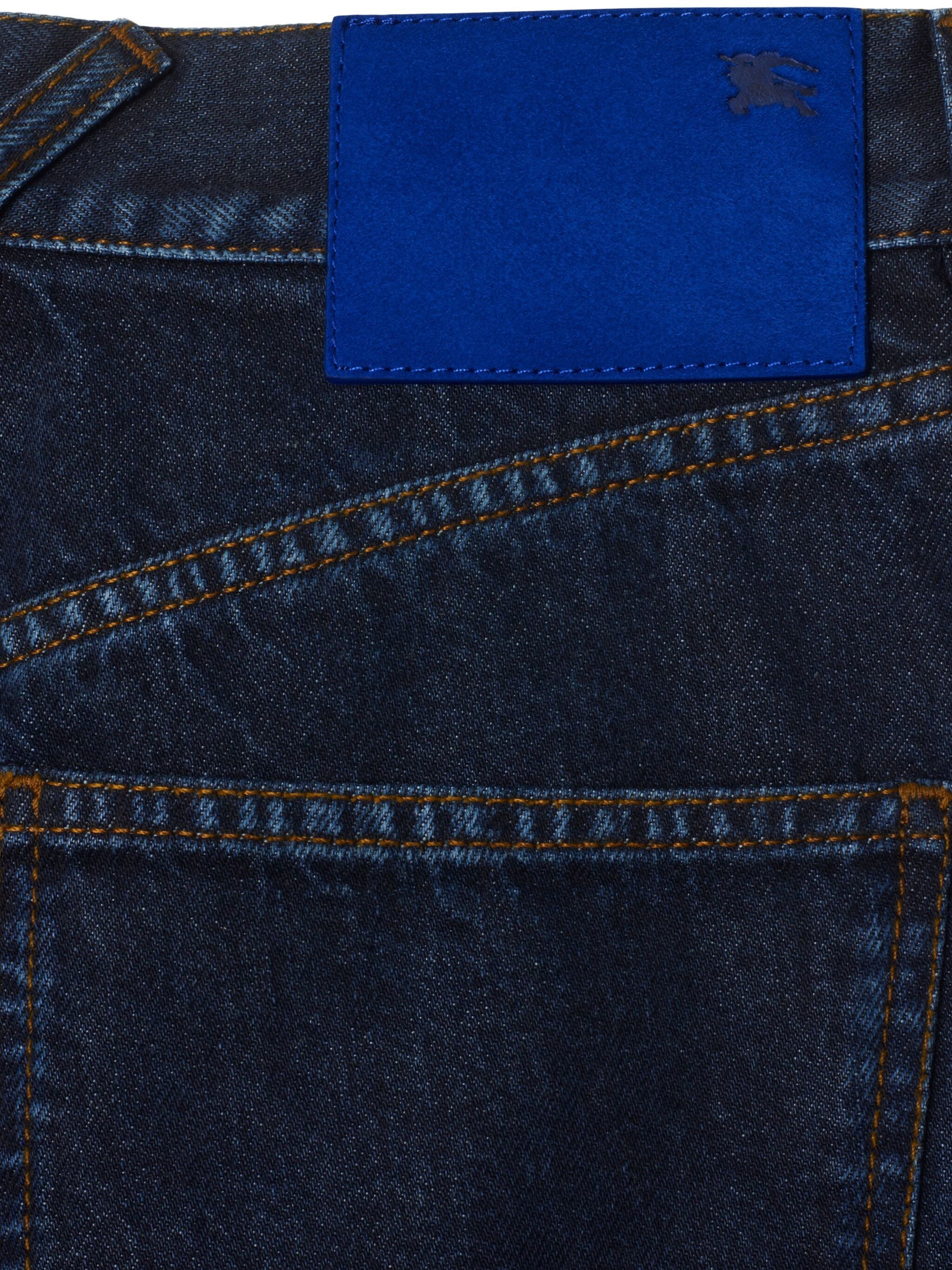 Flared Indigo Denim Five-Pocket Jeans