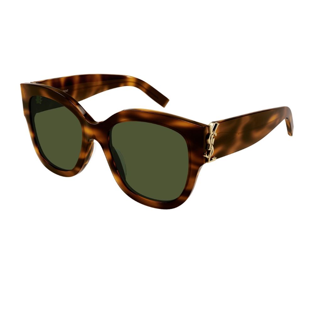 Sl M95/F Linea Monogram Square Frame Honey Havana Sunglasses