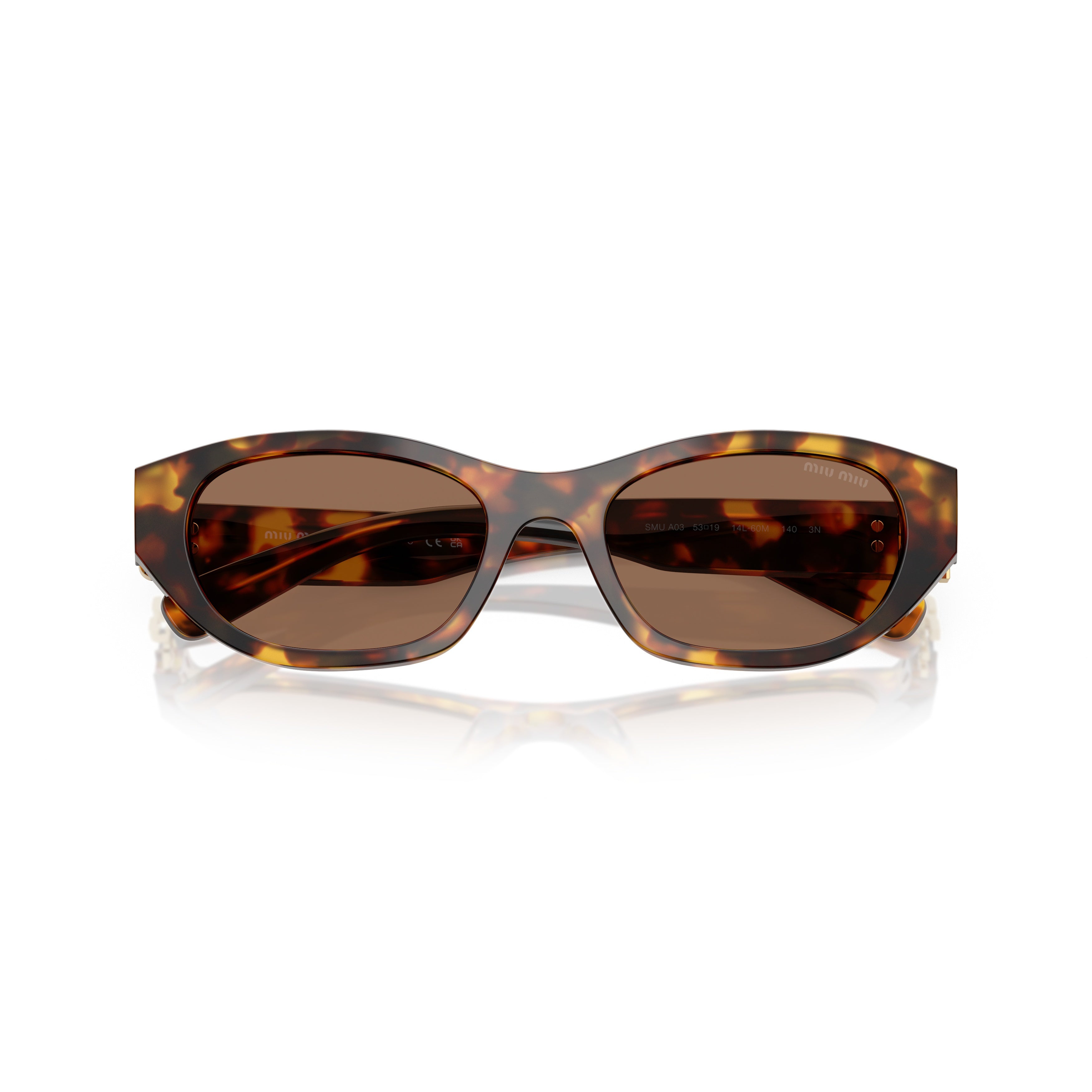 0mu A03s Tortoiseshell Oval Frame Sunglasses