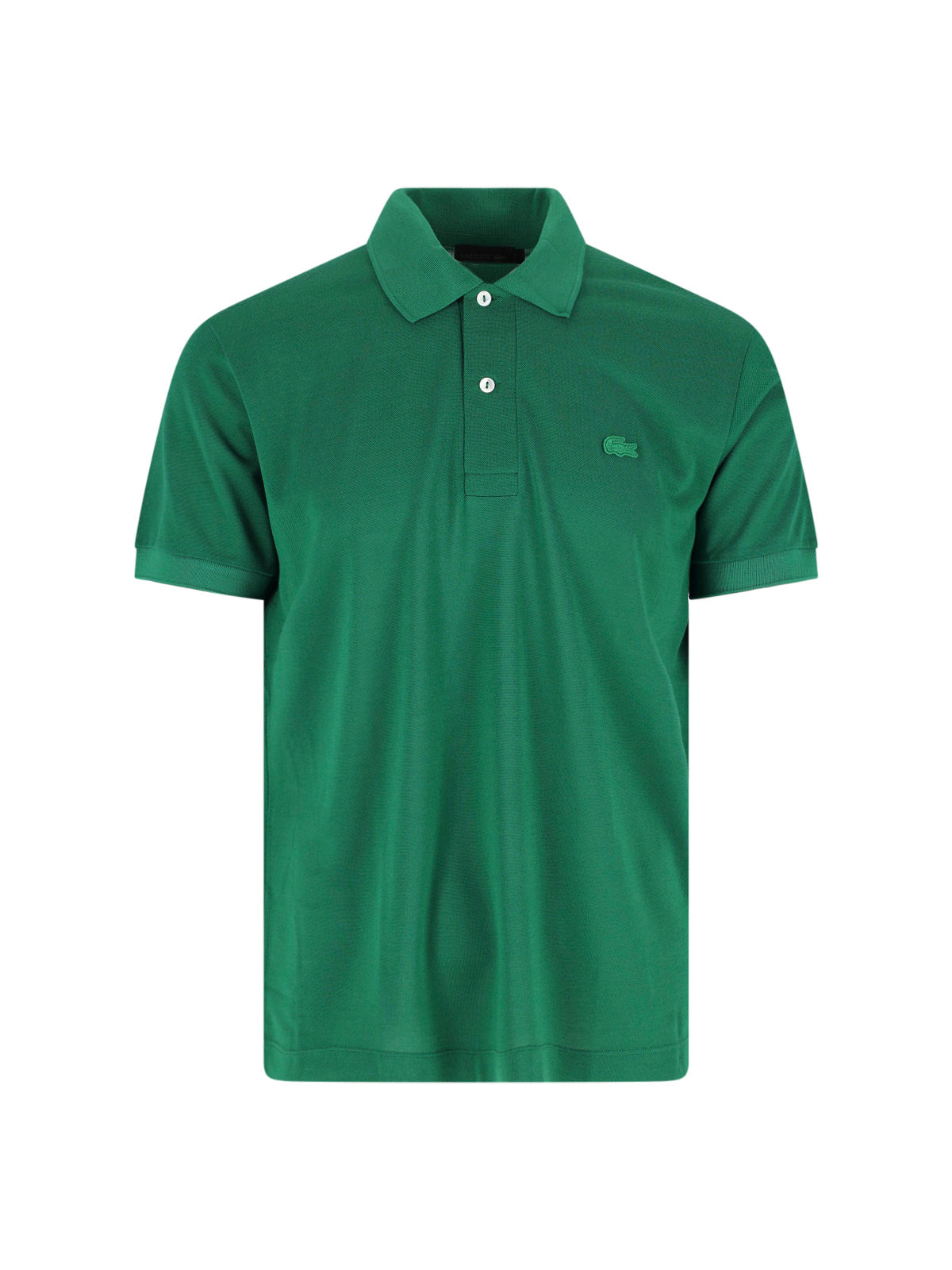 Green Silk Piqué Classic Polo Shirt
