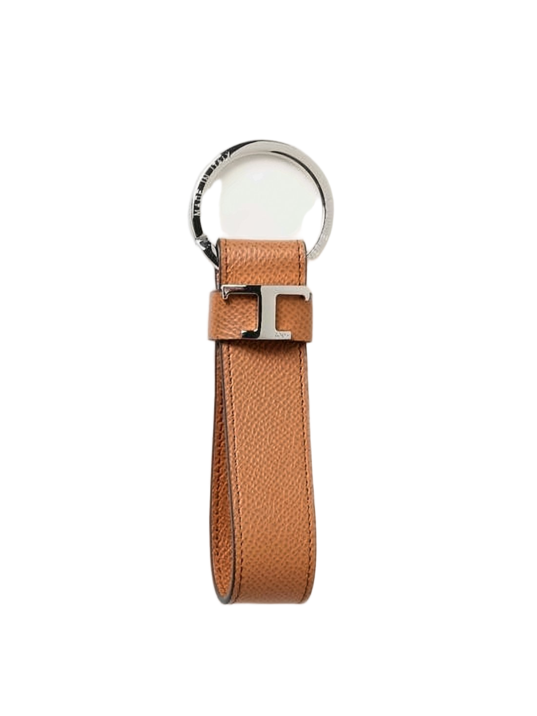 Leather Keyring with Textured Finish