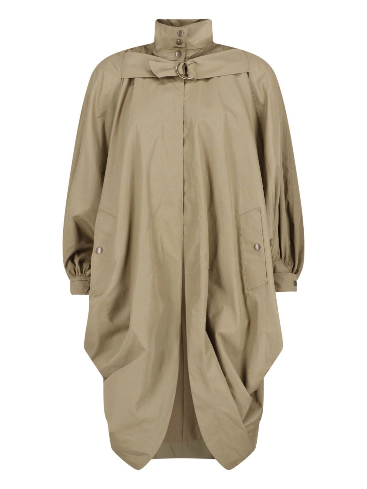 Neutral High-Collar Casual Fabric Jacket