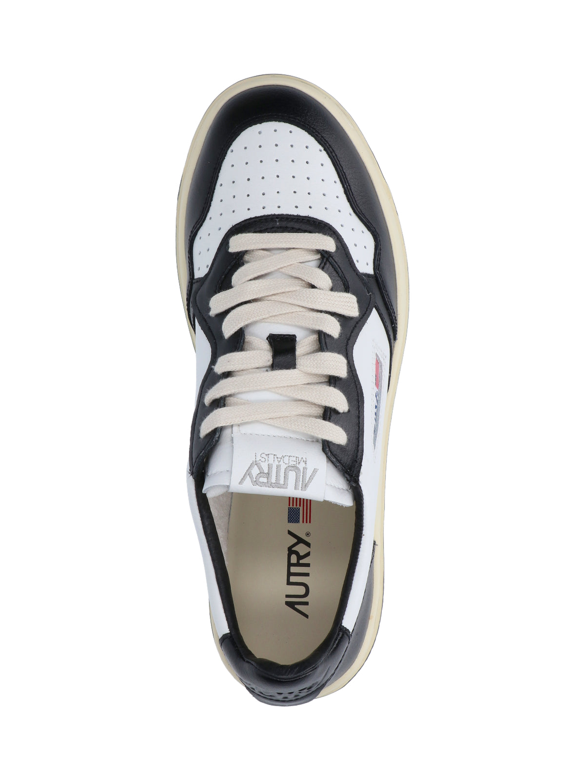 "Medalist" Low Sneakers, In White Leather