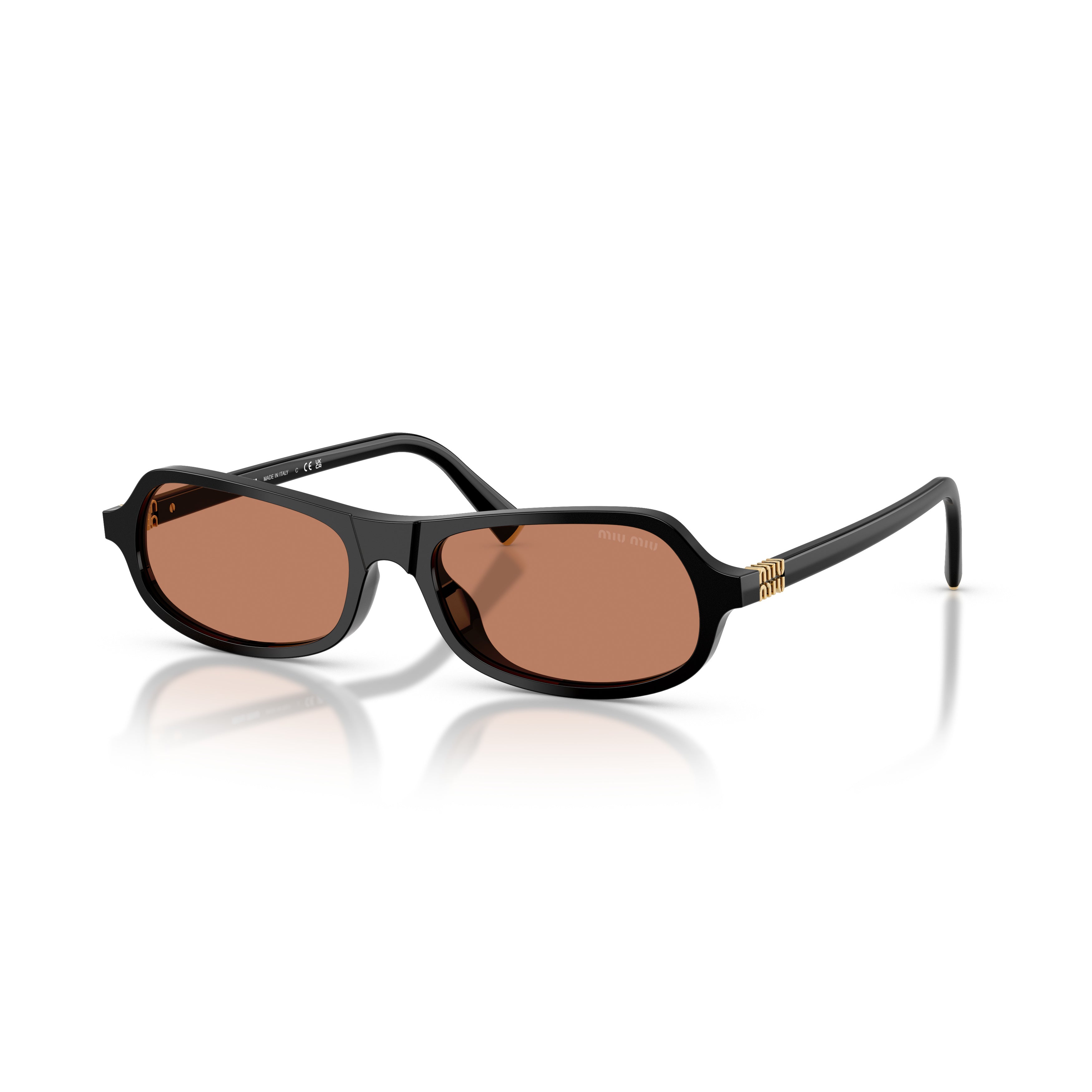 0mu B10su Glossy Black Acetate Sunglasses