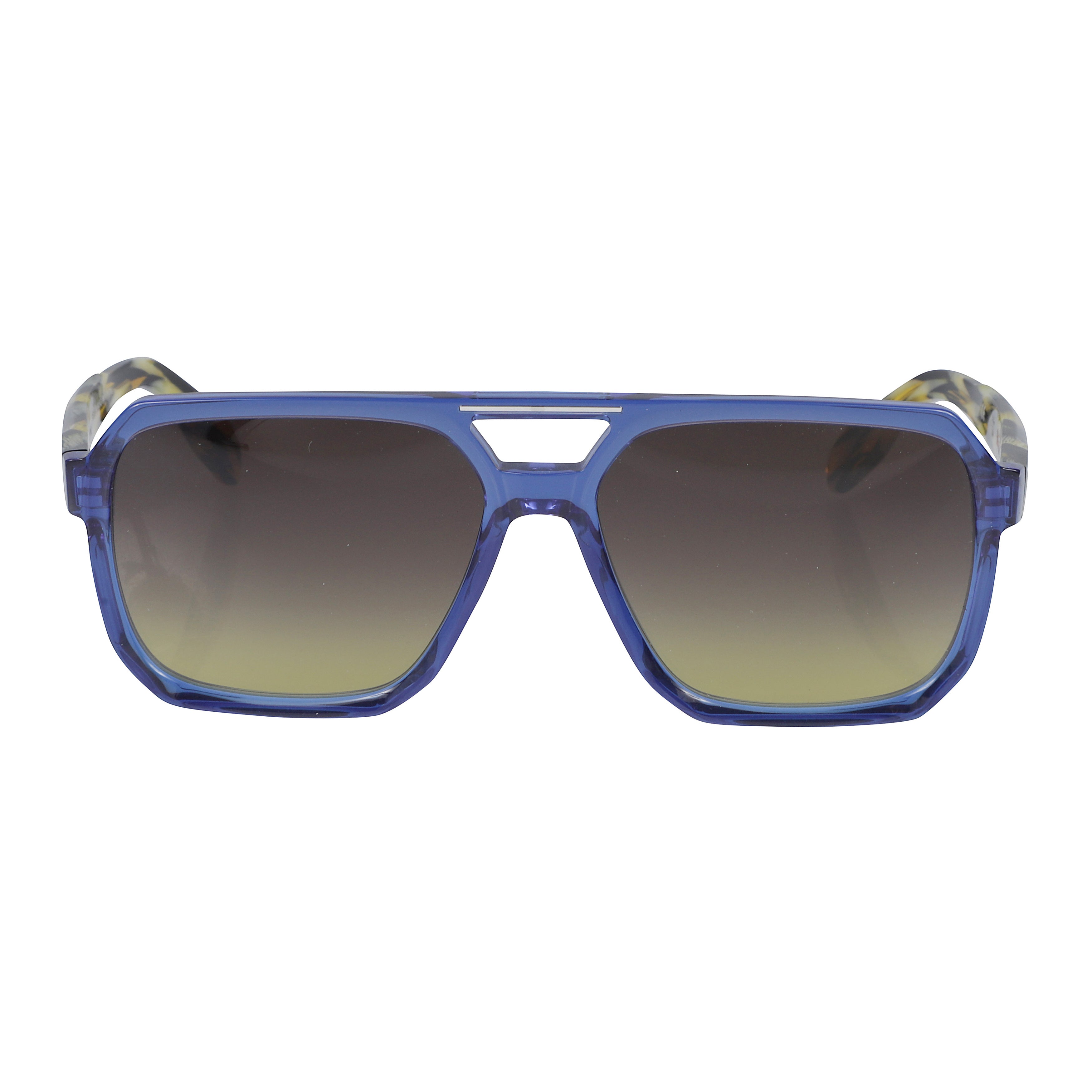 Big 1-58 Bold Oversized Square Sunglasses with Cutout Bridge