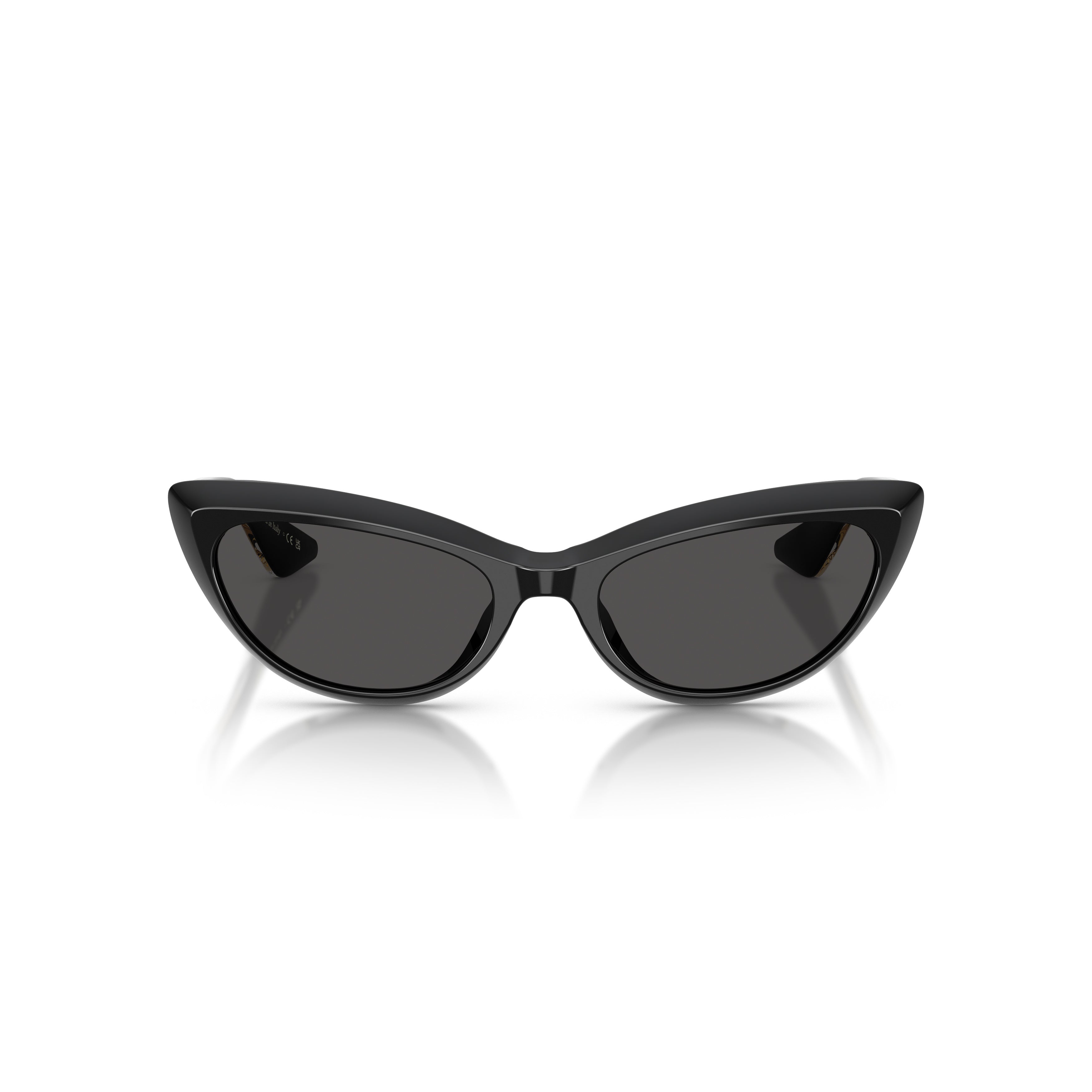 0ov5621su Cat-Eye Sunglasses with Glossy Black Acetate Frame