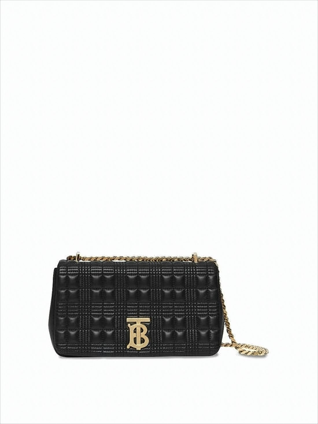 Quilted Lamb Leather Crossbody Bag with Signature Detailing