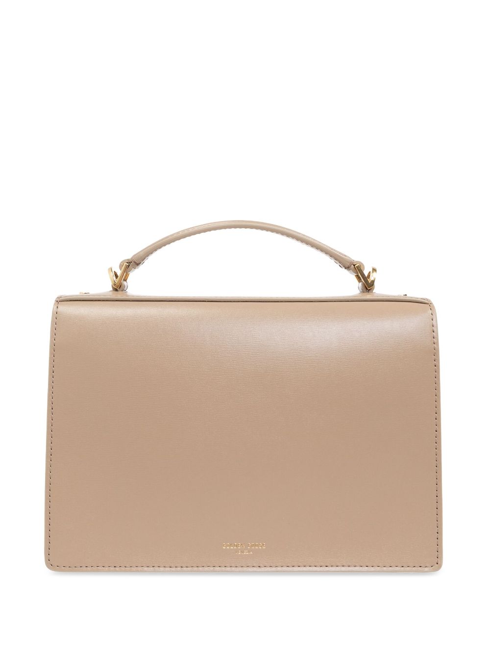 Structured Calf Leather Square Bag
