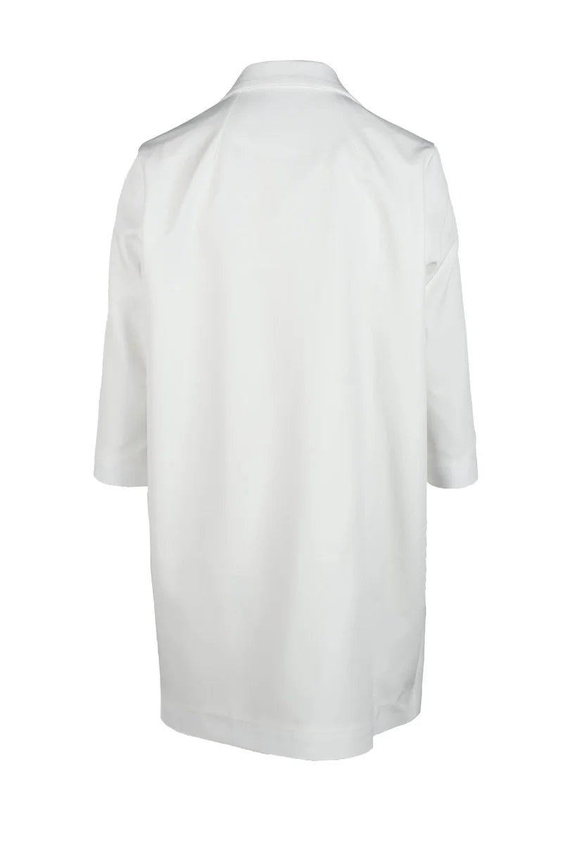 Structured White Coat with Single Button