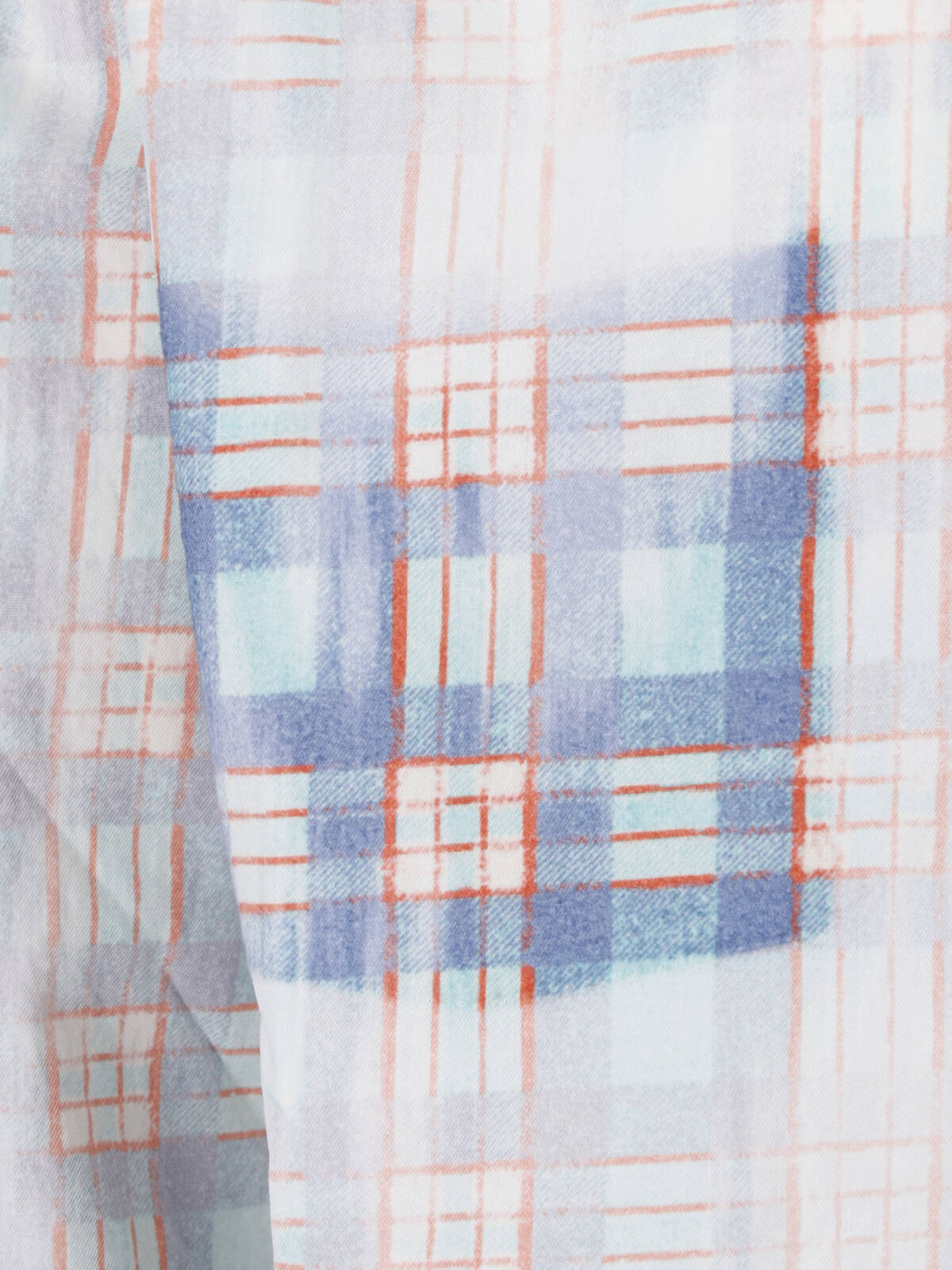 Blue Pastel Plaid Relaxed Fit Shirt
