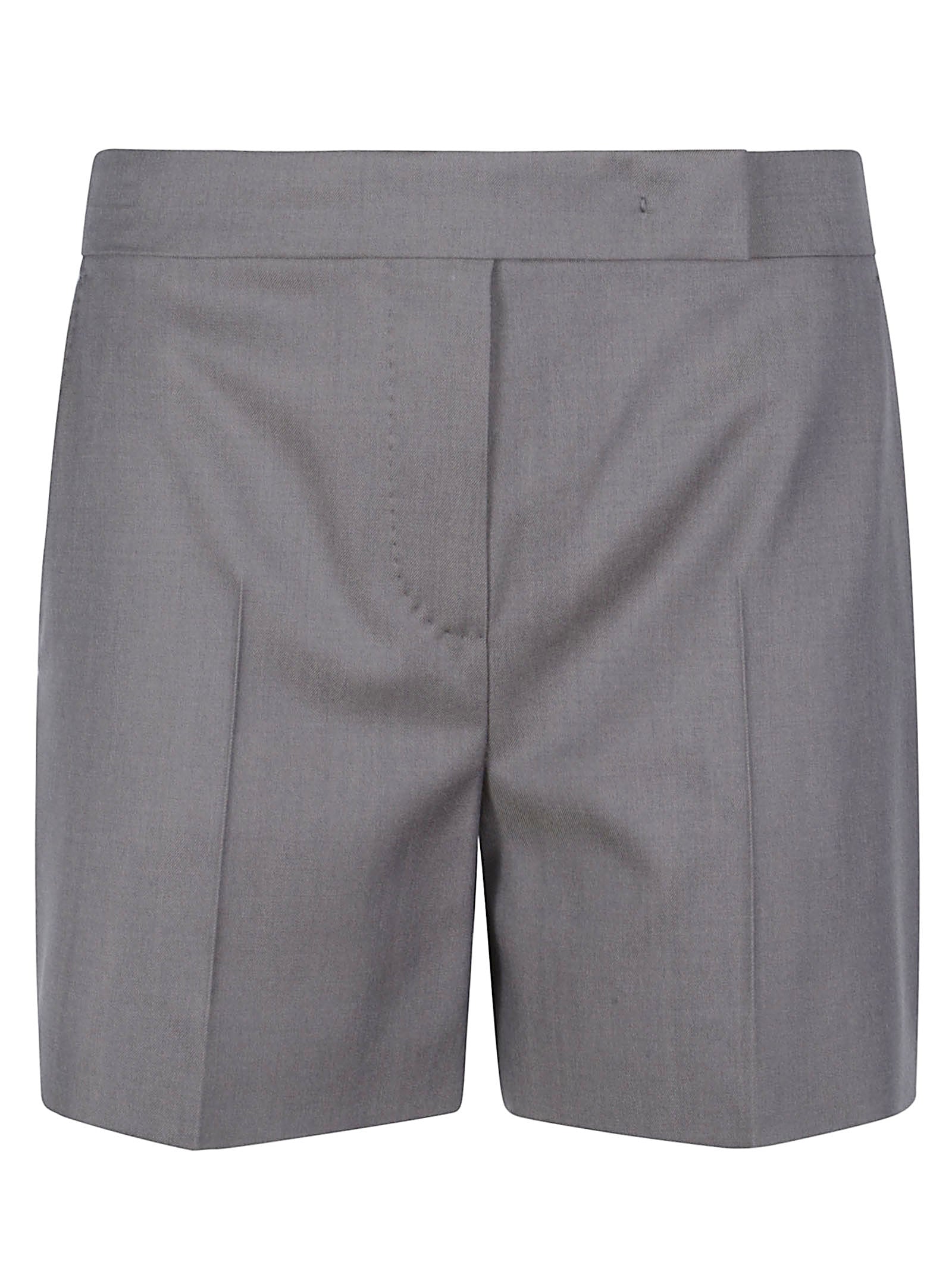Tailored Grey Shorts with Structured Desig