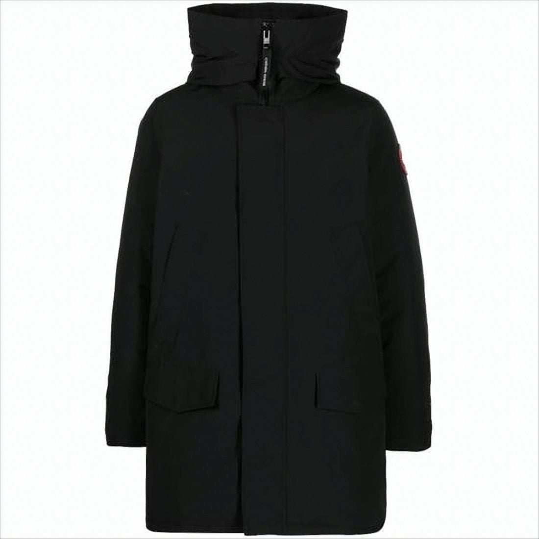 Long Padded Coat with Concealed Zipper