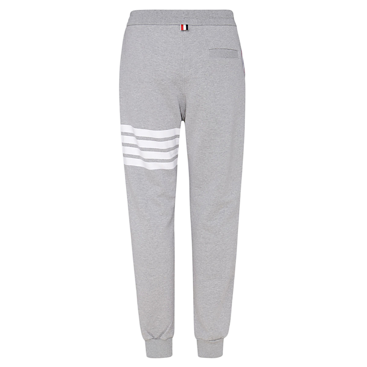 Relaxed Fit Grey Trousers with Ribbed Cuffs