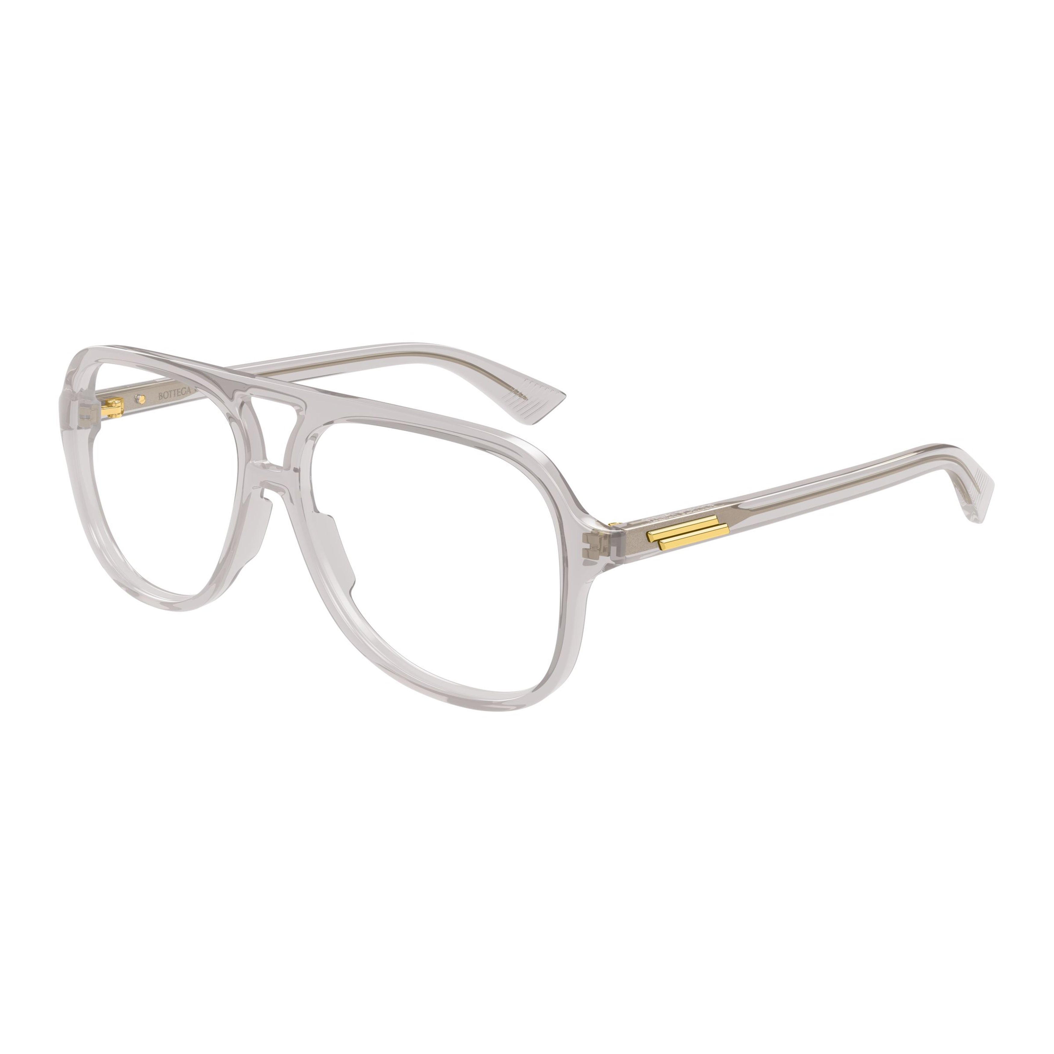 Grey Bv1417o Translucent Aviator Double Bridge Sunglasses