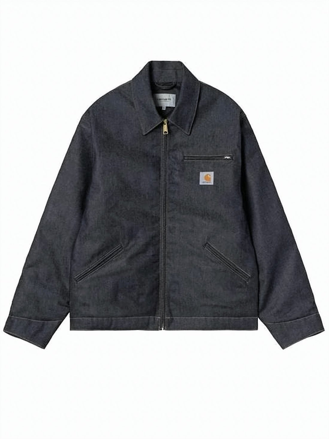 Boxy Fit Black Cotton Jacket with Adjustable Snap Details