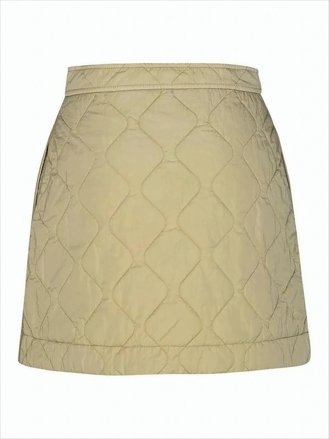 Quilted Mini Skirt with Structured Waistband