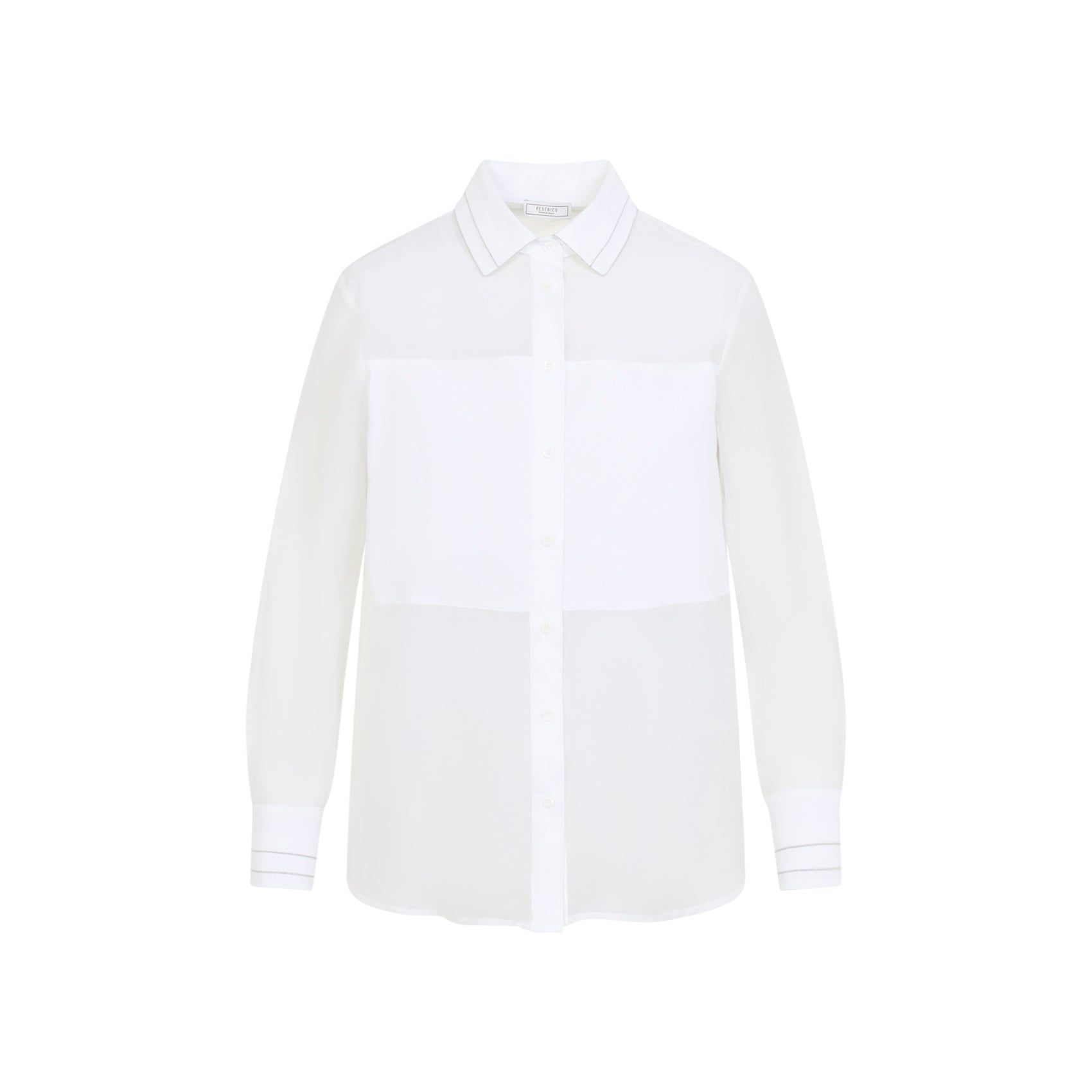 Classic Button-Down Shirt In Cotton-Silk Blend