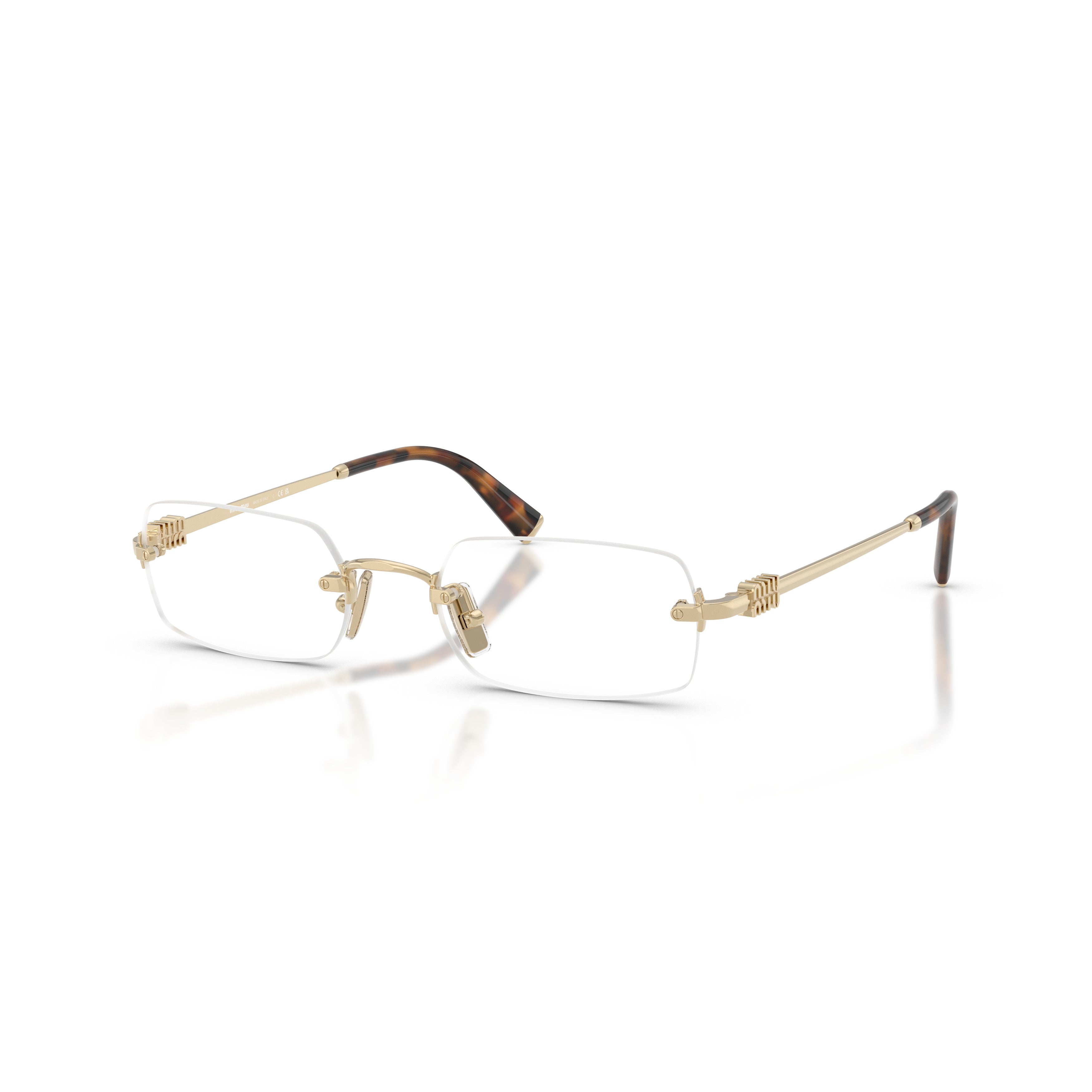 0mu 50yv Rimless Rectangular Eyeglasses
